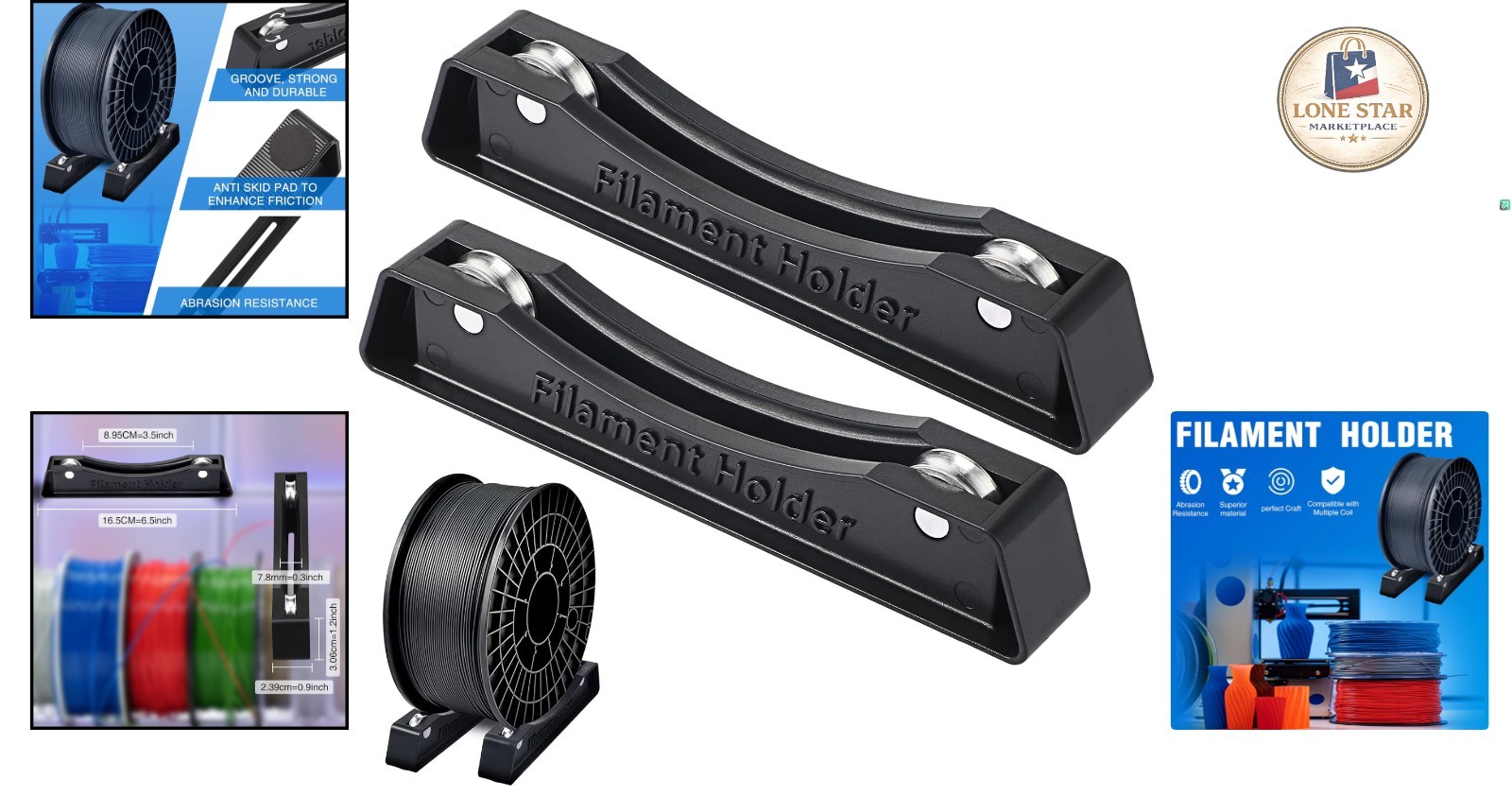 Easy-to-Use 3D Printer Spool Holder with Smooth Bearings for Precision Printing