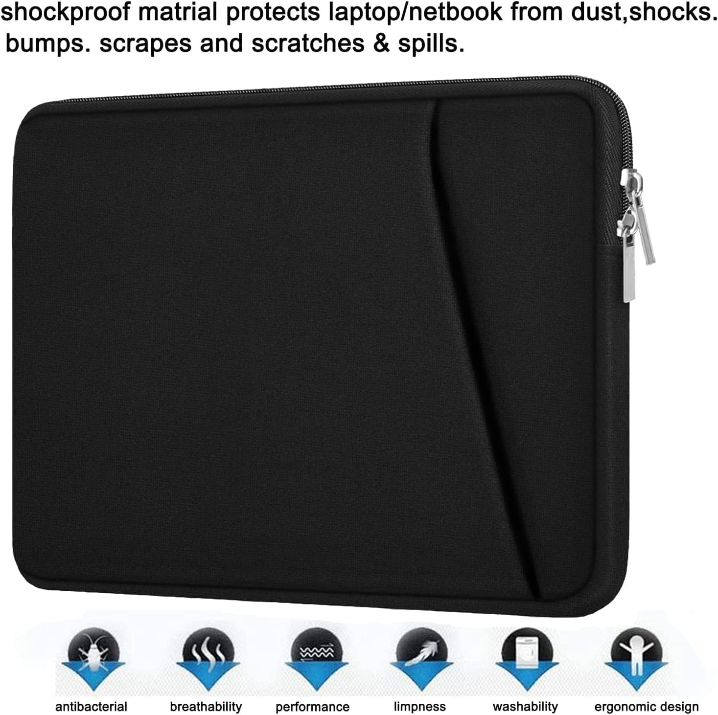 14″ Laptop Sleeve Case – Shockproof, Durable Bag for MacBook, Asus, Lenovo