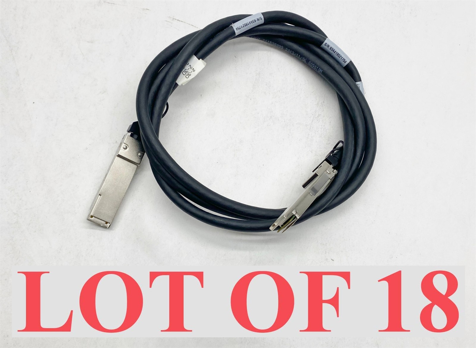 NetApp X6558-R6 2M External SAS Cable QSFP to QSFP 112-00177 Lot of 18