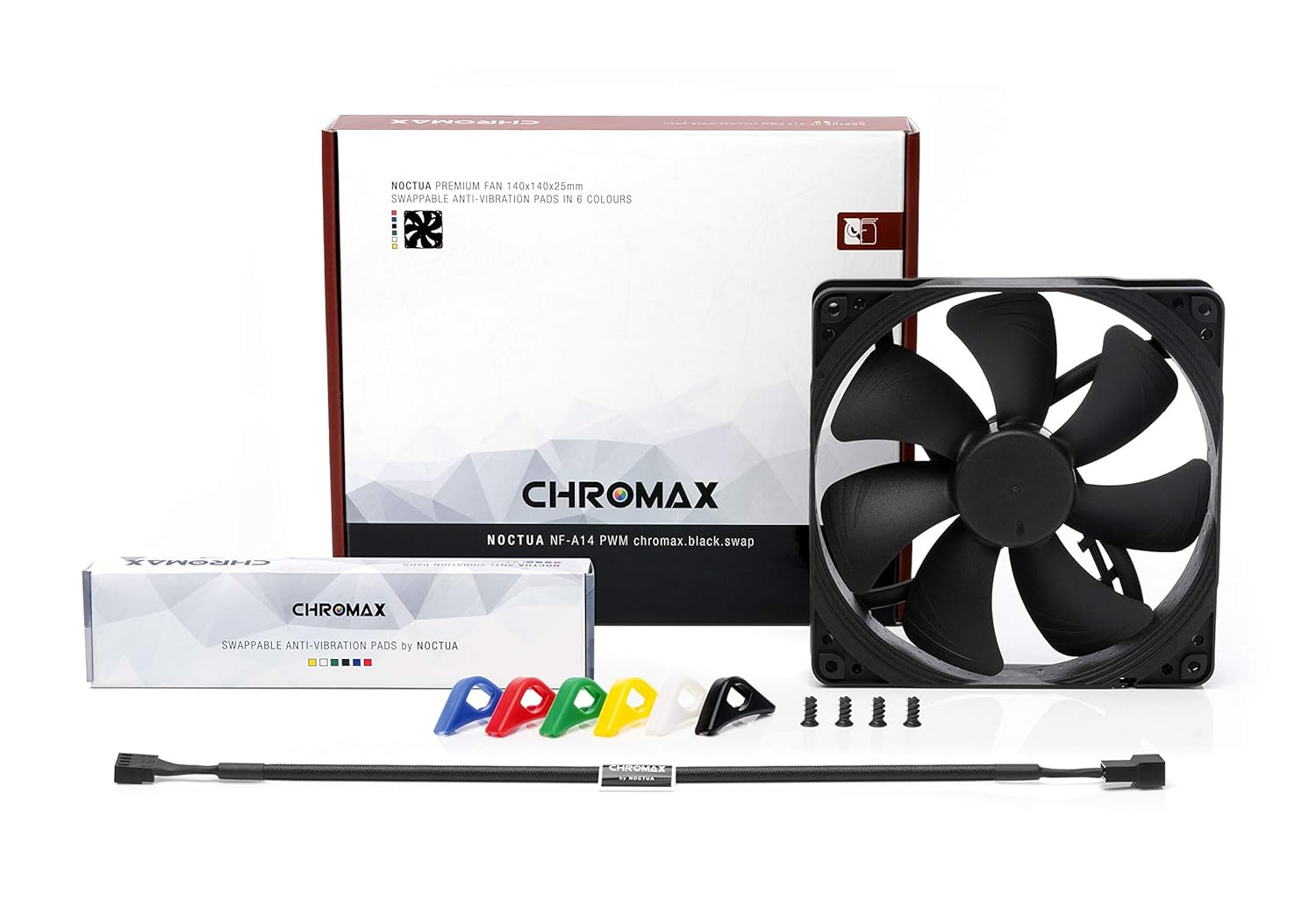 NF-A14 PWM chromax Black.swap 140mm Premium Quiet Fan 4-Pin