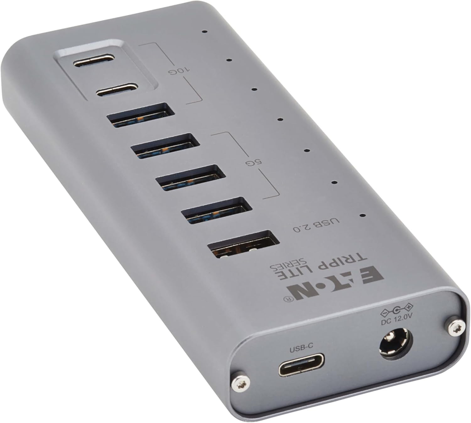 Eaton Series USB C Hub 3.2 Gen 2 with 5 USB-A and 2 USBC Ports, up to 10 Gbps D