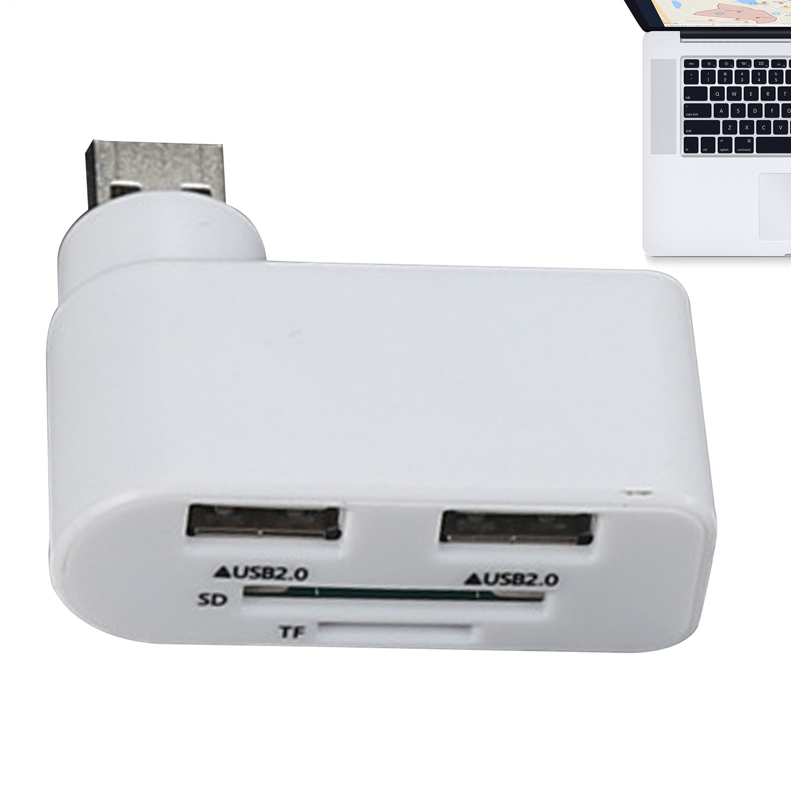4 in 1 Rotatable USB Hub C to HDMI Adapter Portable SD Card Reader