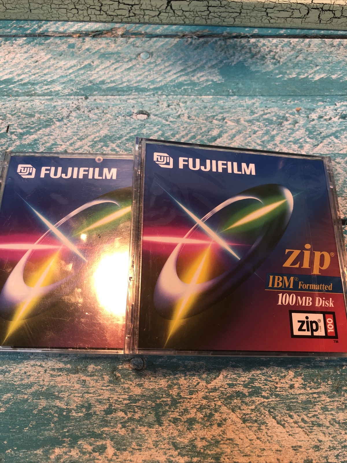 2 – FUJIFILM ZIP 100MB DISC IBM FORMATTED ZIP 100 DISCS – BRAND NEW SEALED