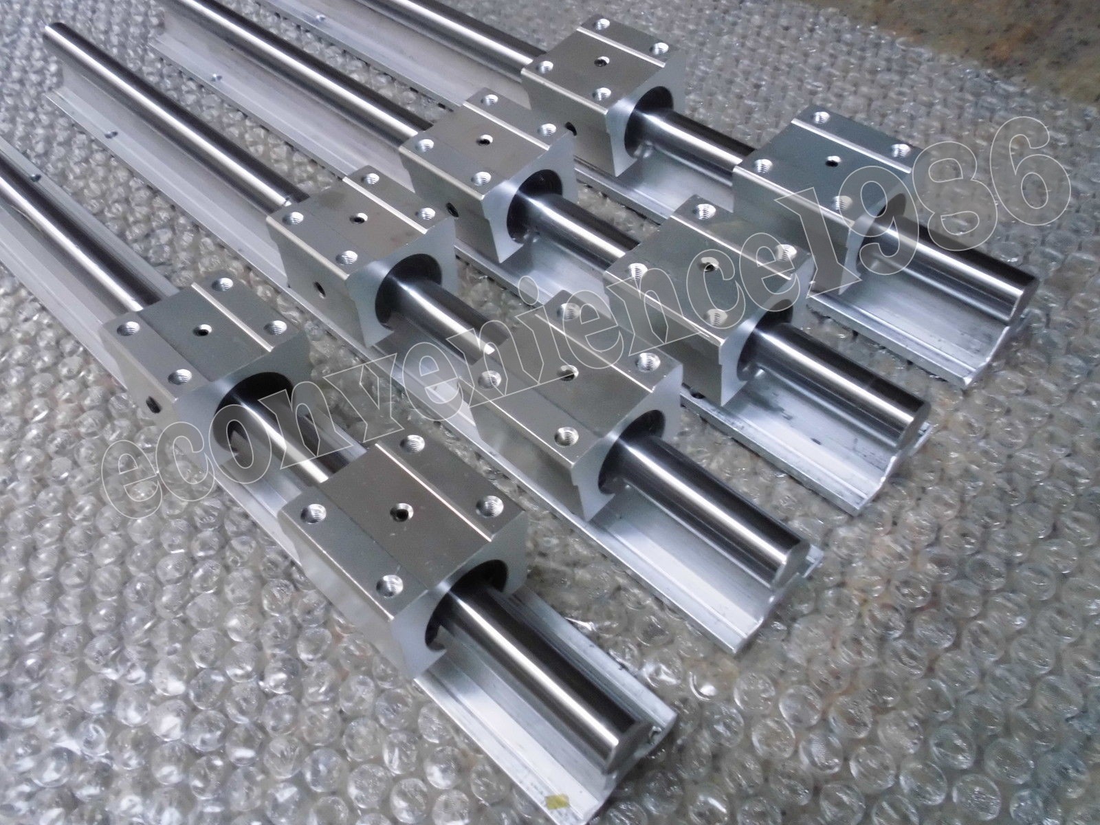 2 pcs SBR20-3300mm 20mm FULLY SUPPORTED LINEAR RAIL + 4 SBR20UU Rounter Bearing
