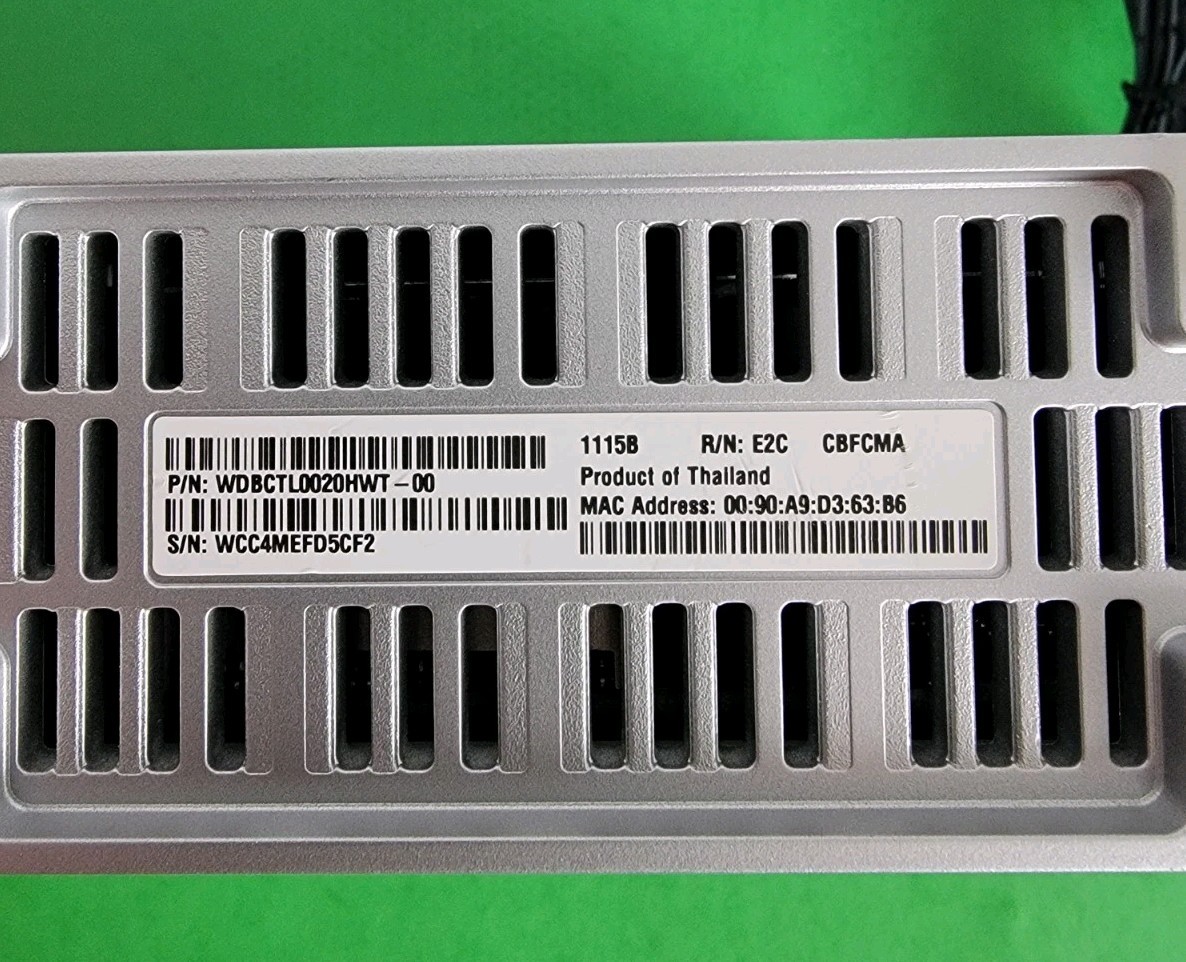 WD My Cloud 2TB Storage Driver WDBCTL0020HWT-10 & Power Suppy.