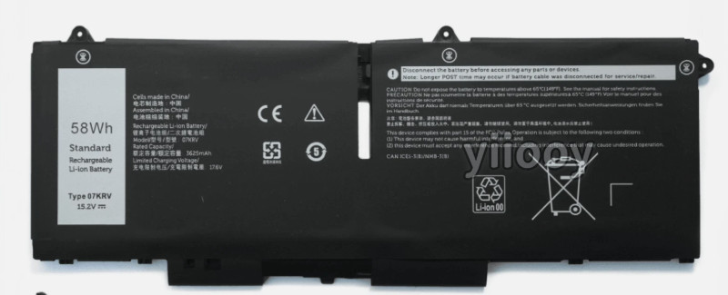 07KRV FK0VR Battery for Dell Latitude 5330 5430 5530 7430 Precision 3570 H4PVC
