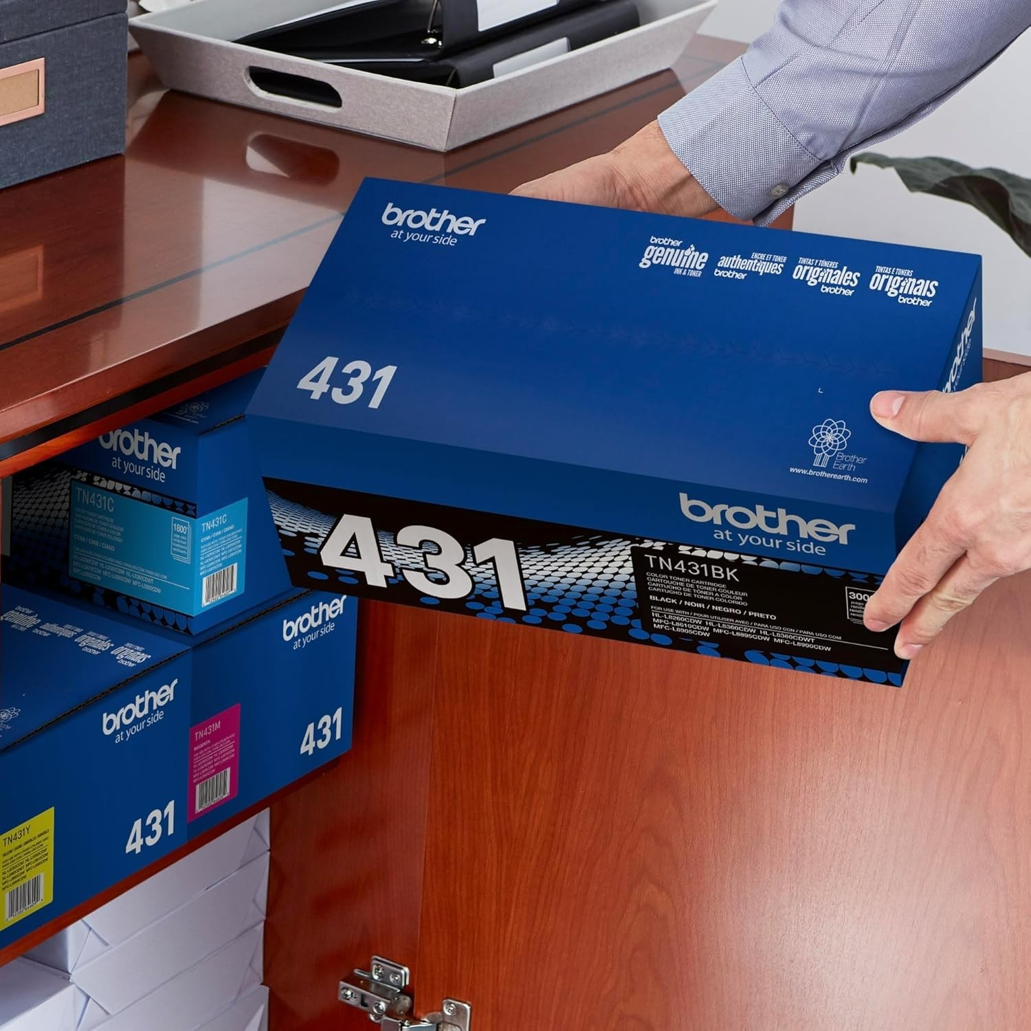 Brother Printer TN431BK Standard Yield Toner-Retail Packaging , Black