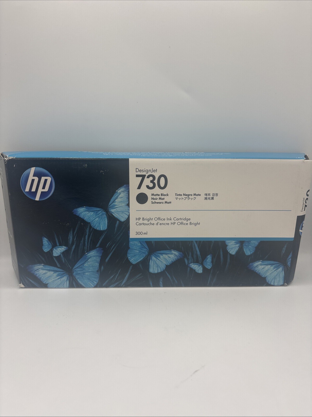 HP 730 (P2V71A) Matte Black DesignJet Ink Cartridge, 300ml – exp 2023