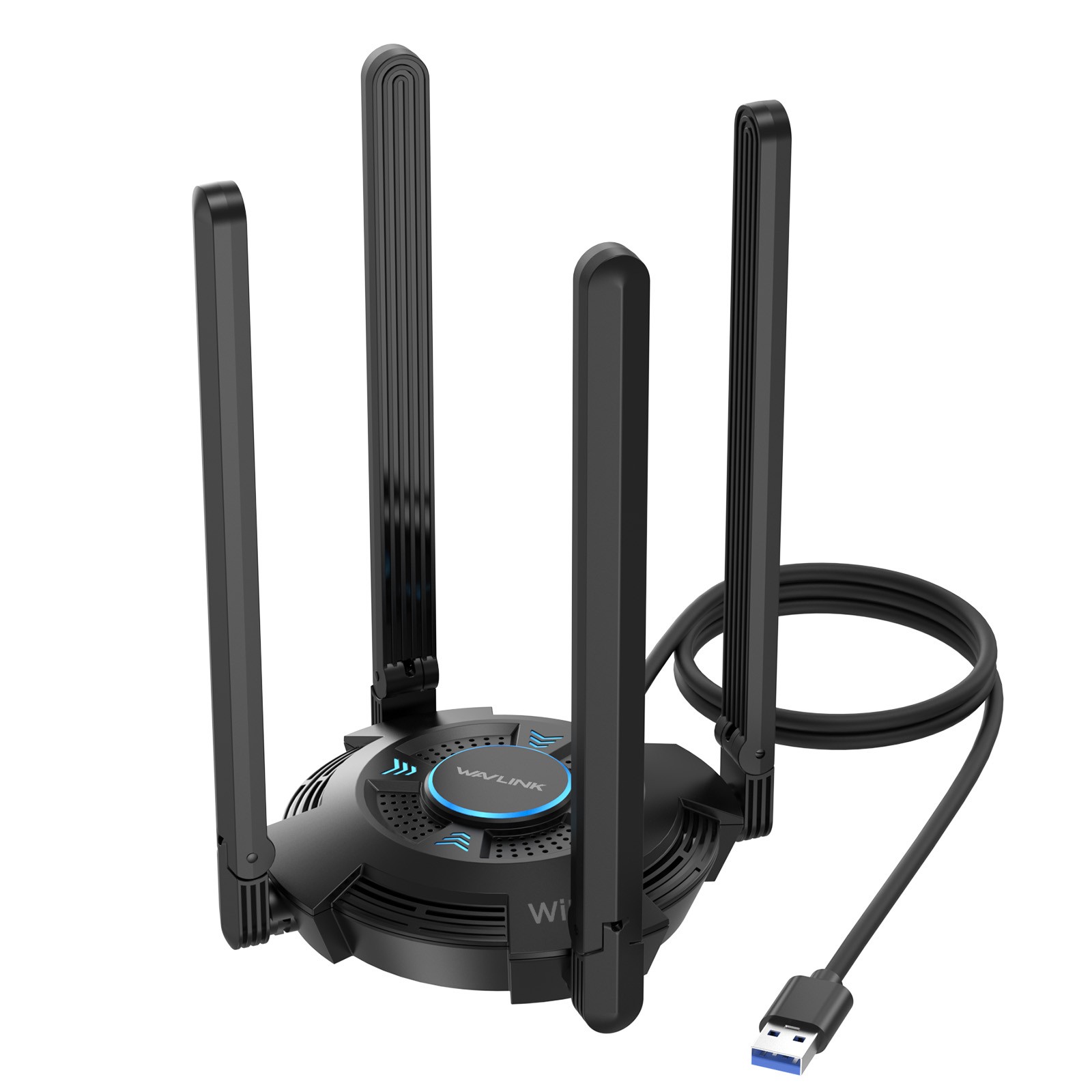 WiFi 7 BE6500 Tri-Band USB 3.0 Wireless Network Adapter with Built-in Driver