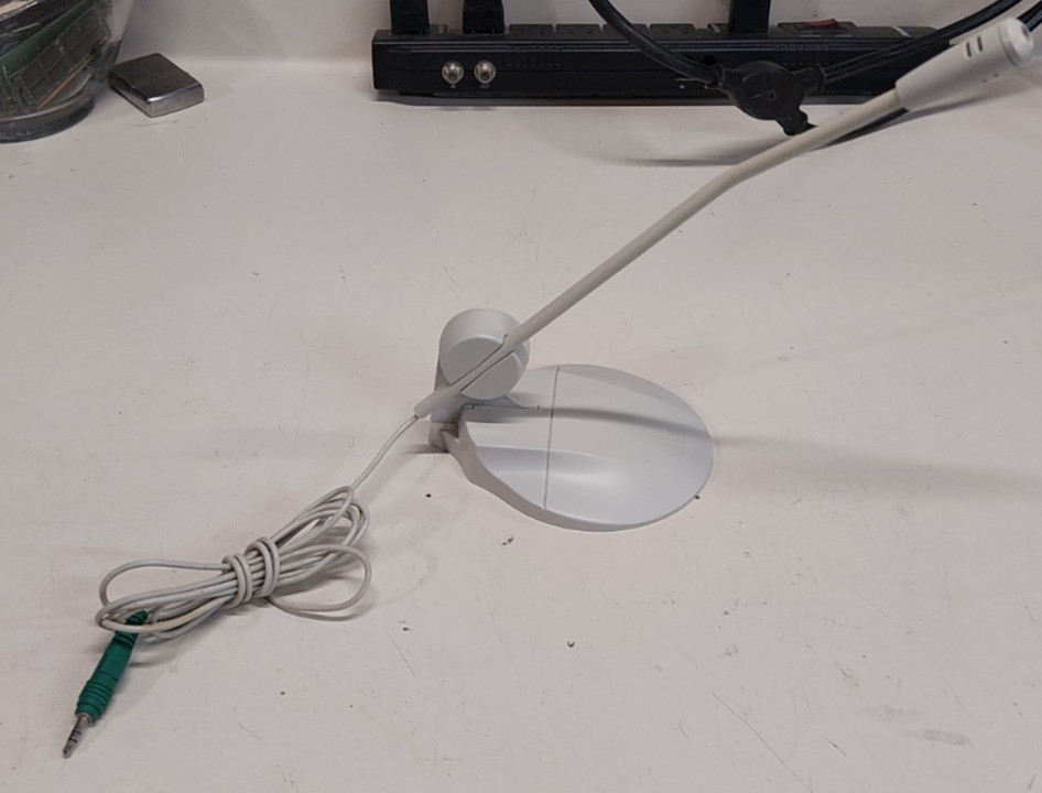 Vintage Telex PC Desktop Microphone Mic w/ Stand Wired Computer Accessory
