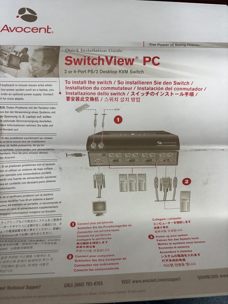 AVOCENT 2SVPUA20 SWITCHVIEW MM2 KVM 2-Port PS/2 2.0 USB with charger