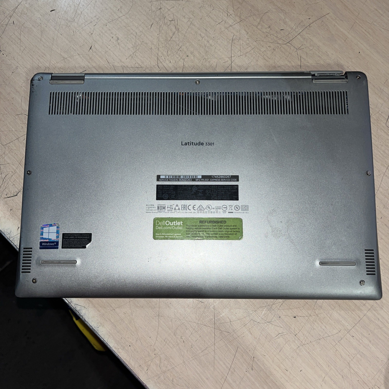 DELL LATITUDE 3301 INTEL CORE I7-8665U 8GB RAM NO HD