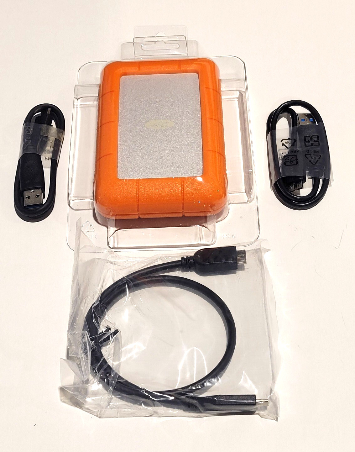 LaCie Rugged Portable USB 3.0 Enclosure for up to 5TB 15mm thick SATA 2.5″ HDD
