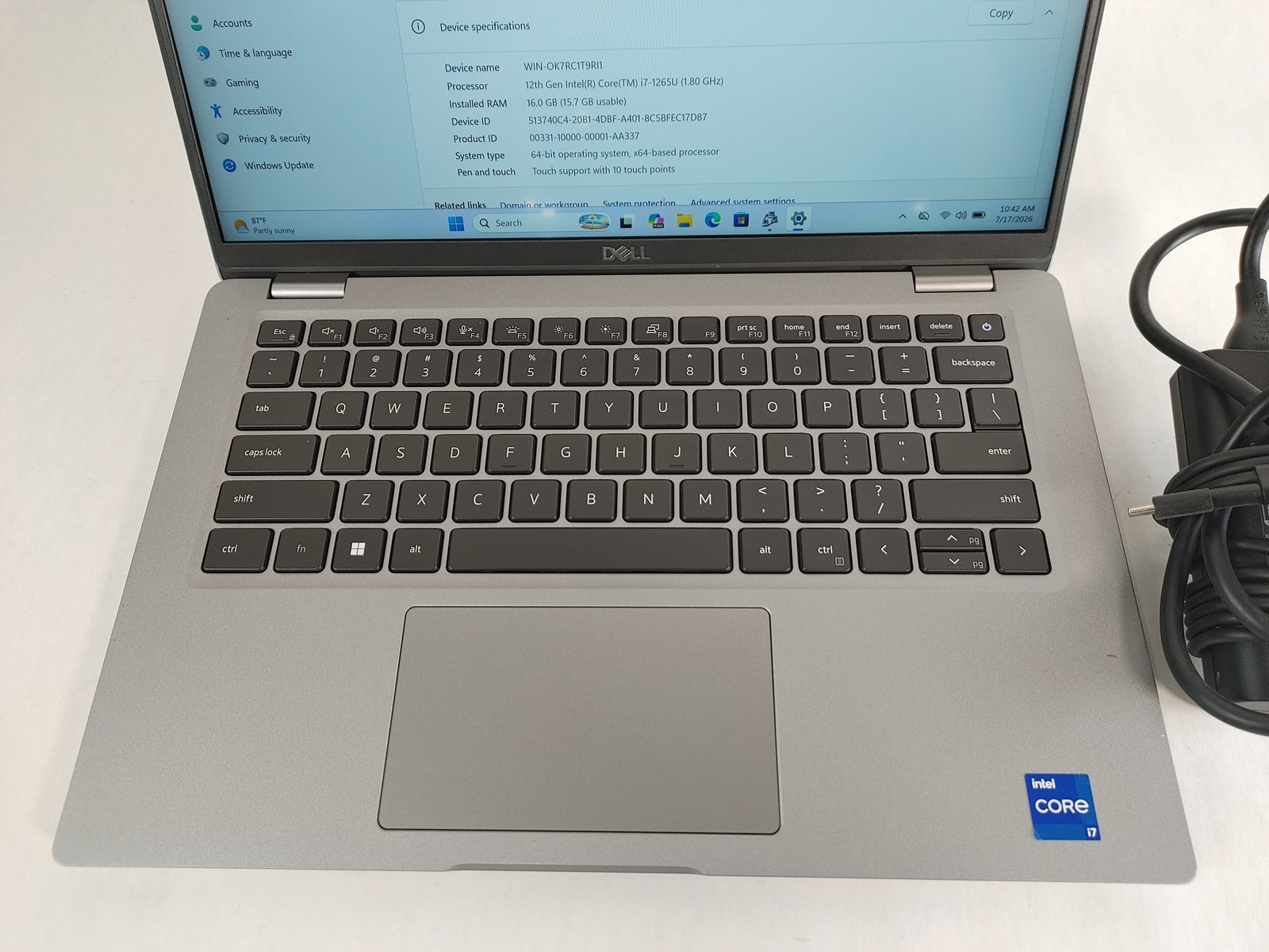 Dell Latitude 5430 Core i7-1265U 1.80 GHz 16 GB DDR4 256 GB NVMe Windows 11 Pro
