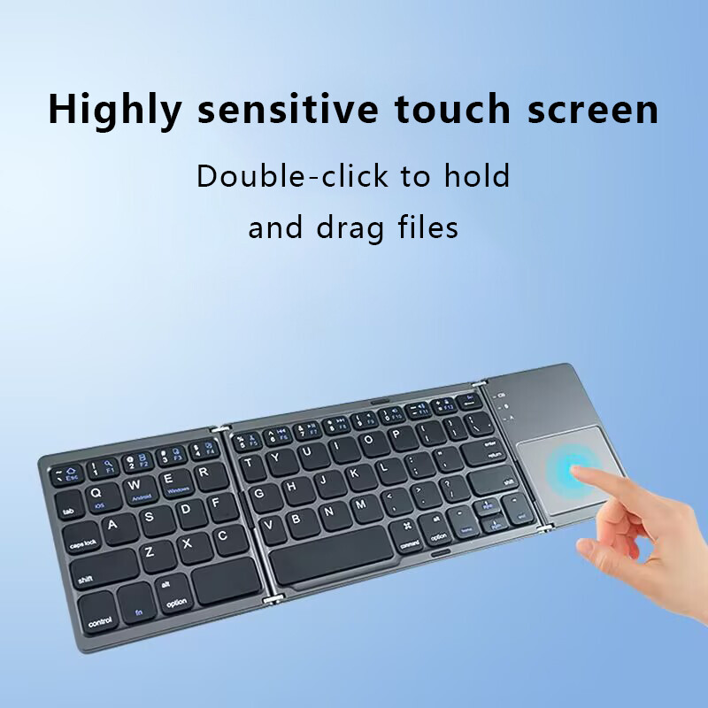 Mini Folding Wireless Bluetooth Keyboard with Touchpad for Laptop Tablet Phone