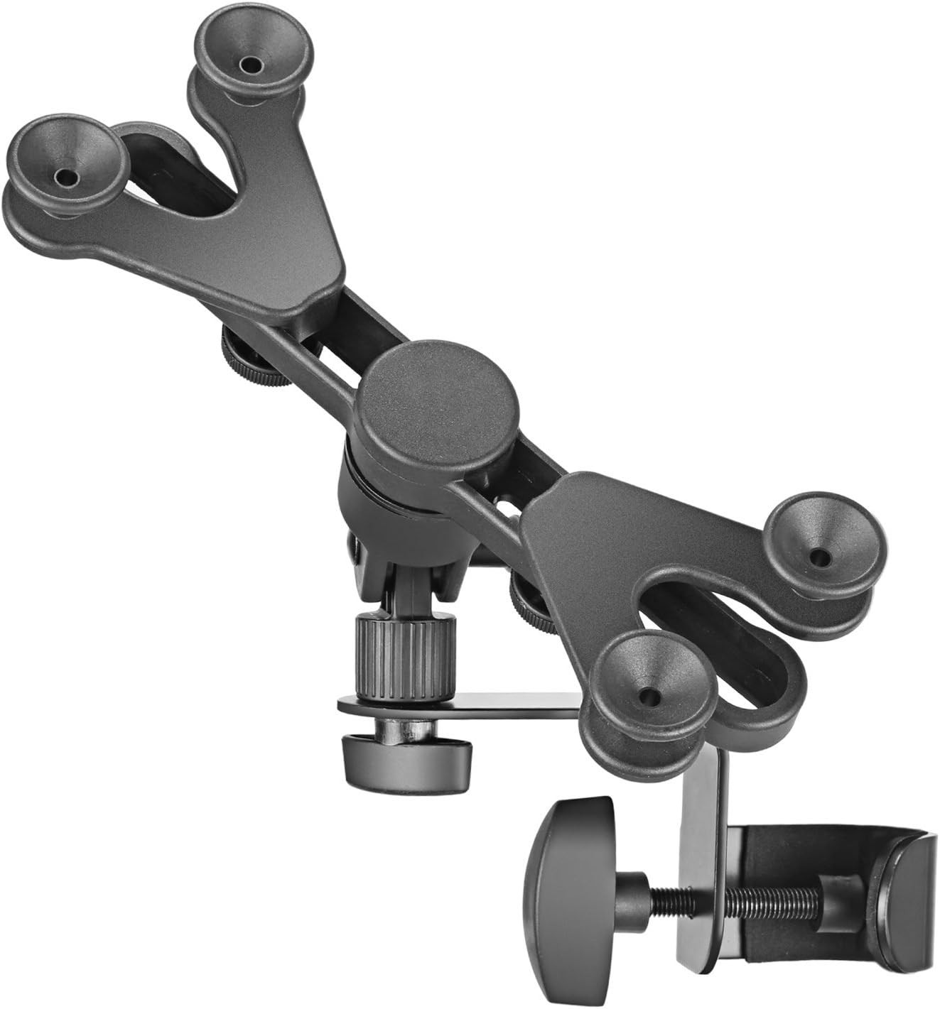 Amazon Basics Adjustable Tablet Holder for Music Stand, Secure Portable Ipad Hol