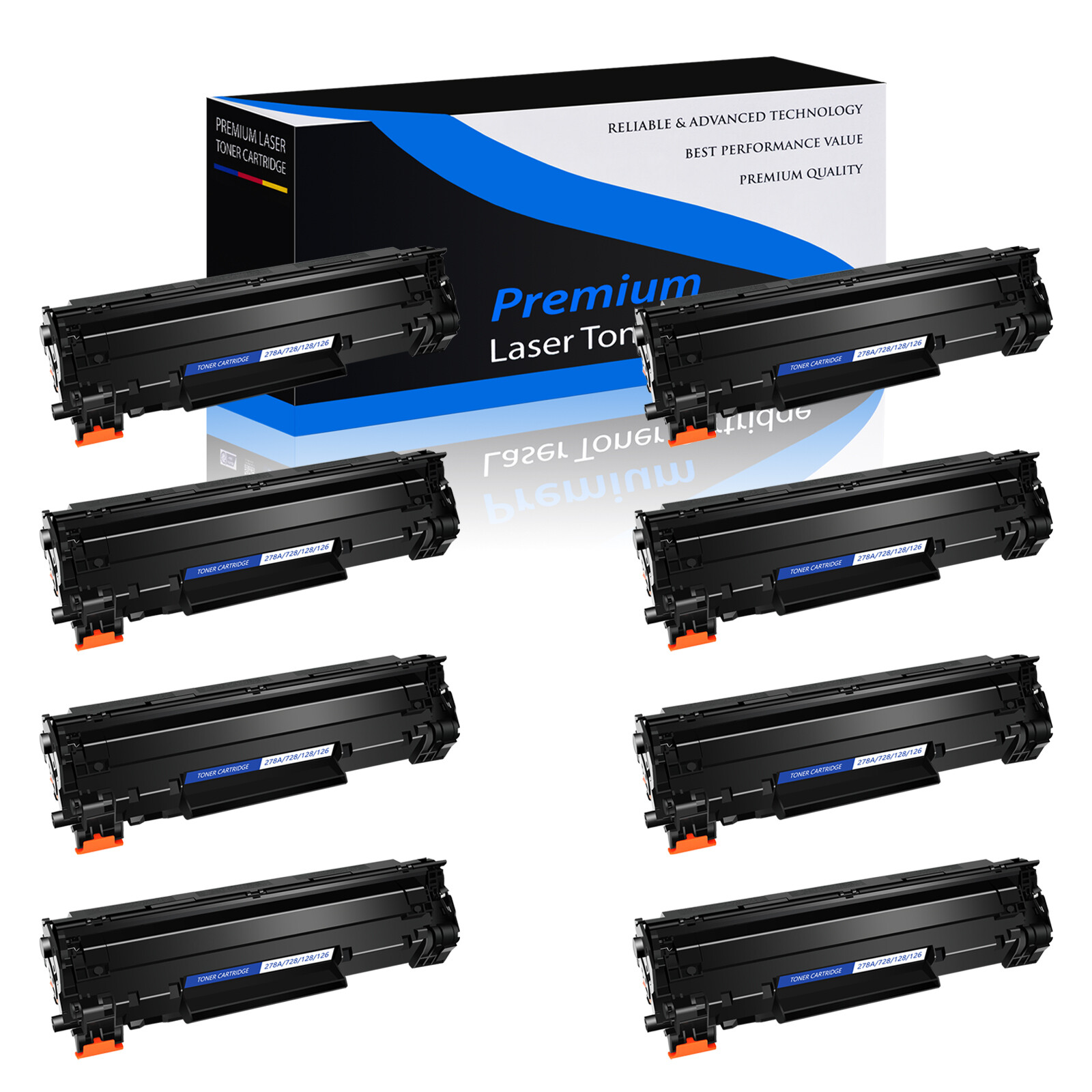 8PK CE278A 78A Toner Cartridge for HP LaserJet Pro P1560 P1566 P1606DN P1606 INK