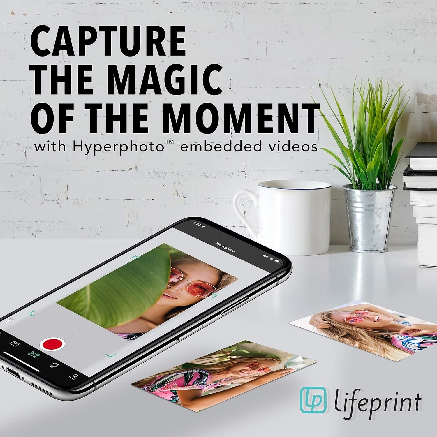 Lifeprint Ultra-Slim Photo & Video for iPhone Printer Bluetooth Portable 3×4.5in