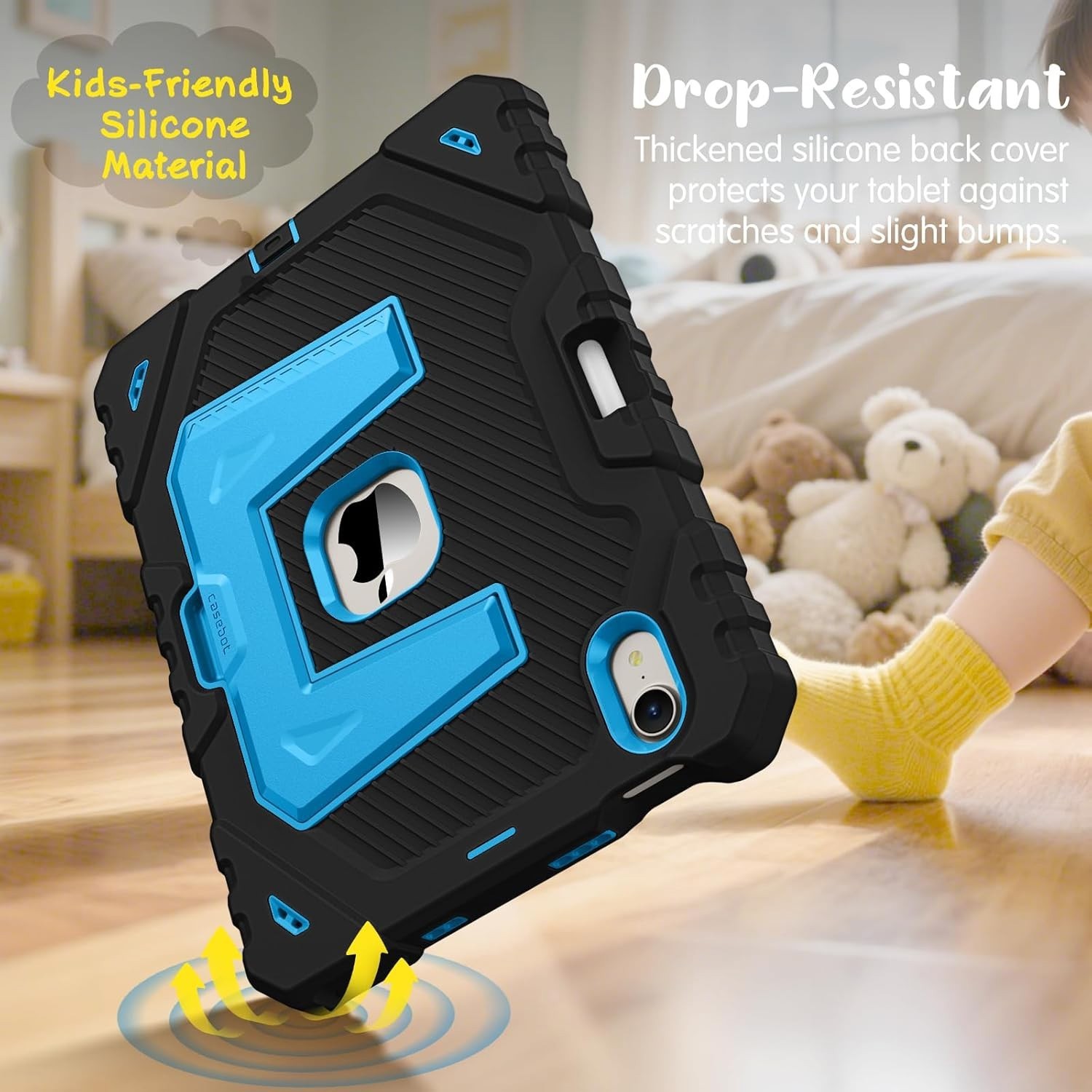 Case for iPad mini 7 (A17 Pro) Fully-Body Rugged Heavy Duty Shockproof Cover