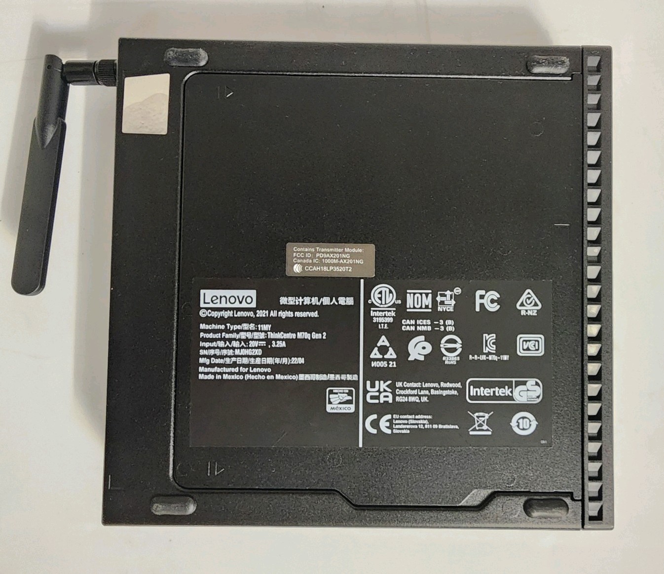 Lenovo ThinkCentre M70q Gen 2, i5-11400T, 32GB RAM, 512GB SSD, WiFi, Win 11 Pro