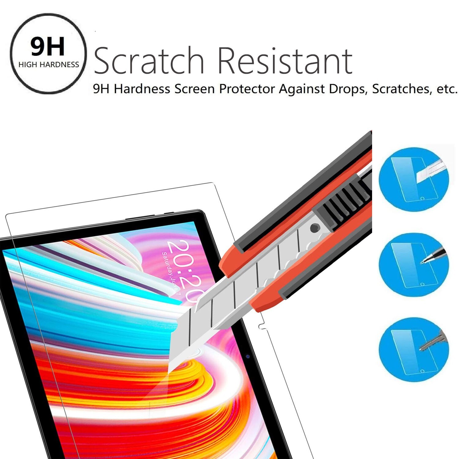 2PCS Glass Screen Protector for Teclast P20S/P20HD 10.1 inch Tempered Cover Film