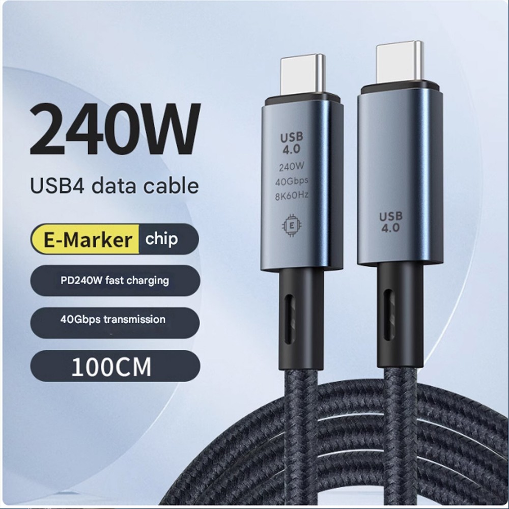 2pack For Thunderbolt USB 4 USB-C 8K Cable 40Gbps Charger Data PD 240W UHD Video