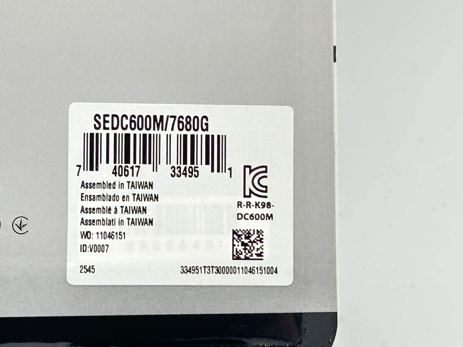 Kingston (SEDC600M/7680G) DC600M 7.68TB 2.5″ SATA 6Gb/s Rev 3.0 New Sealed
