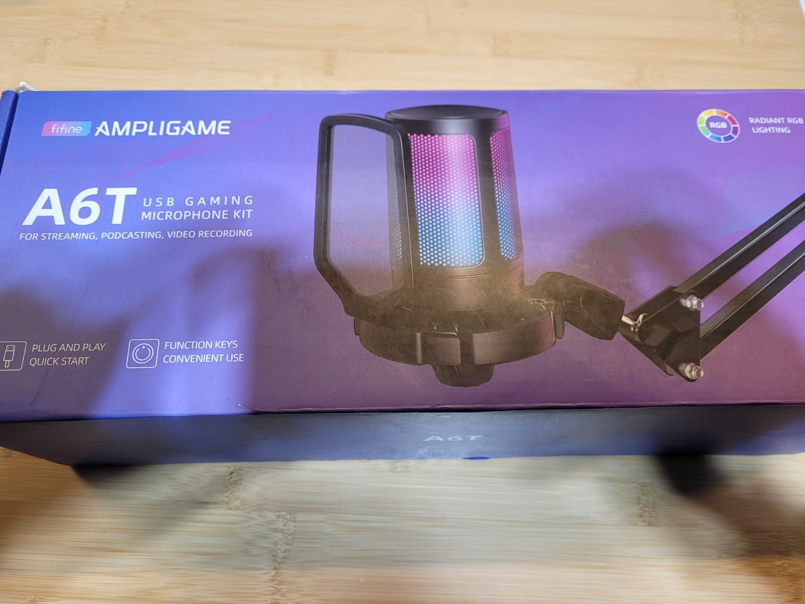 FIFINE Ampligame A6T USB Gaming Microphone Kit *Read