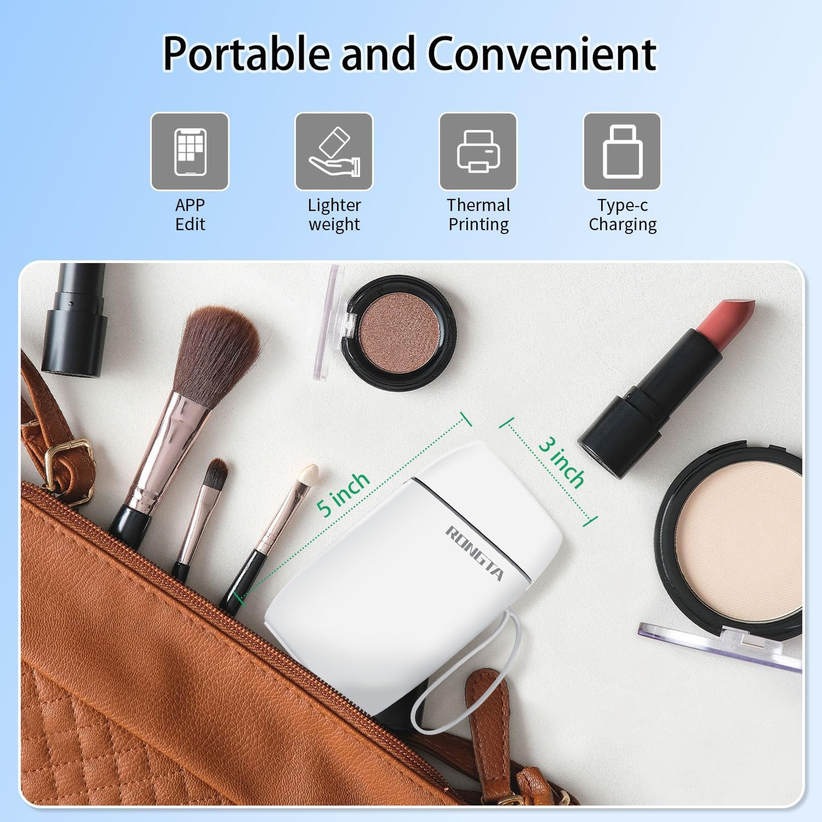 Portable Bluetooth Label Maker with Tape, Mini Thermal Printer Wireless Handheld
