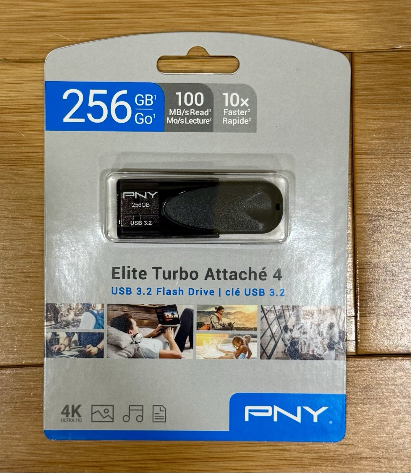 PNY 256 GB – Elite Turbo Attaché 4 – USB 3.2 Flash Drive – 100MB/s Read – (New)