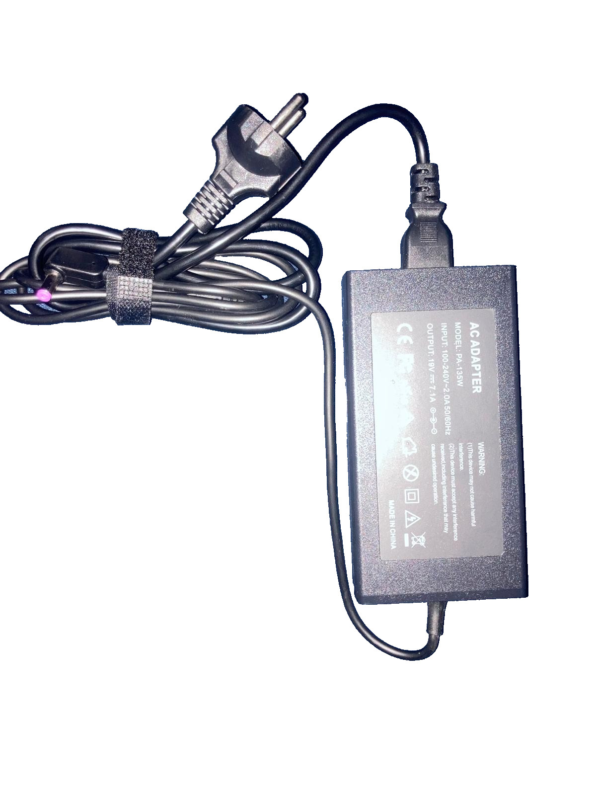 laptop charger PA-135W 100-240V ~2.0A 50/60Hz 19V 7.1A