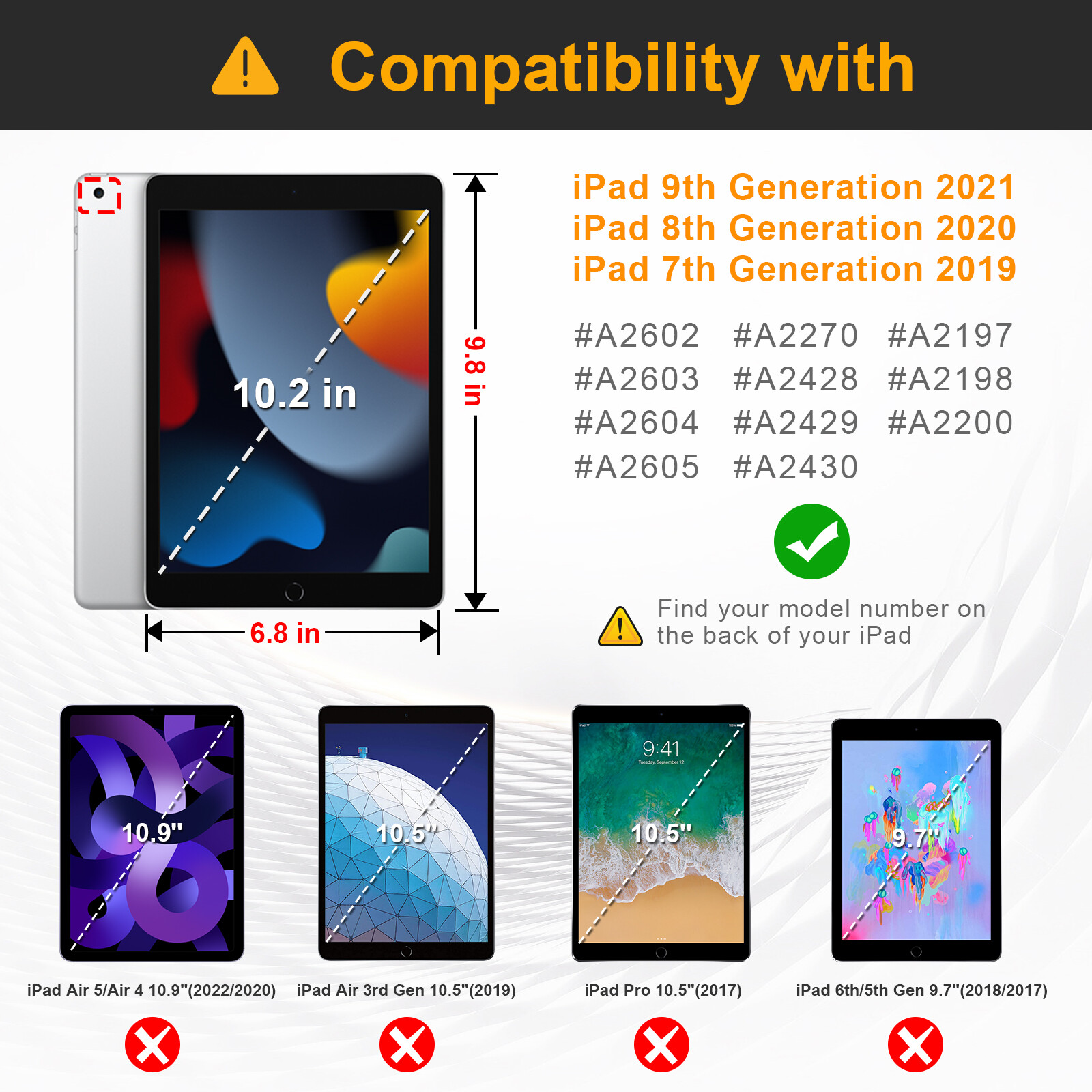 Stand Case for iPad 9th 8th 7th Gen 10.2 Inch Shockproof Cover w/ Pencil Holder