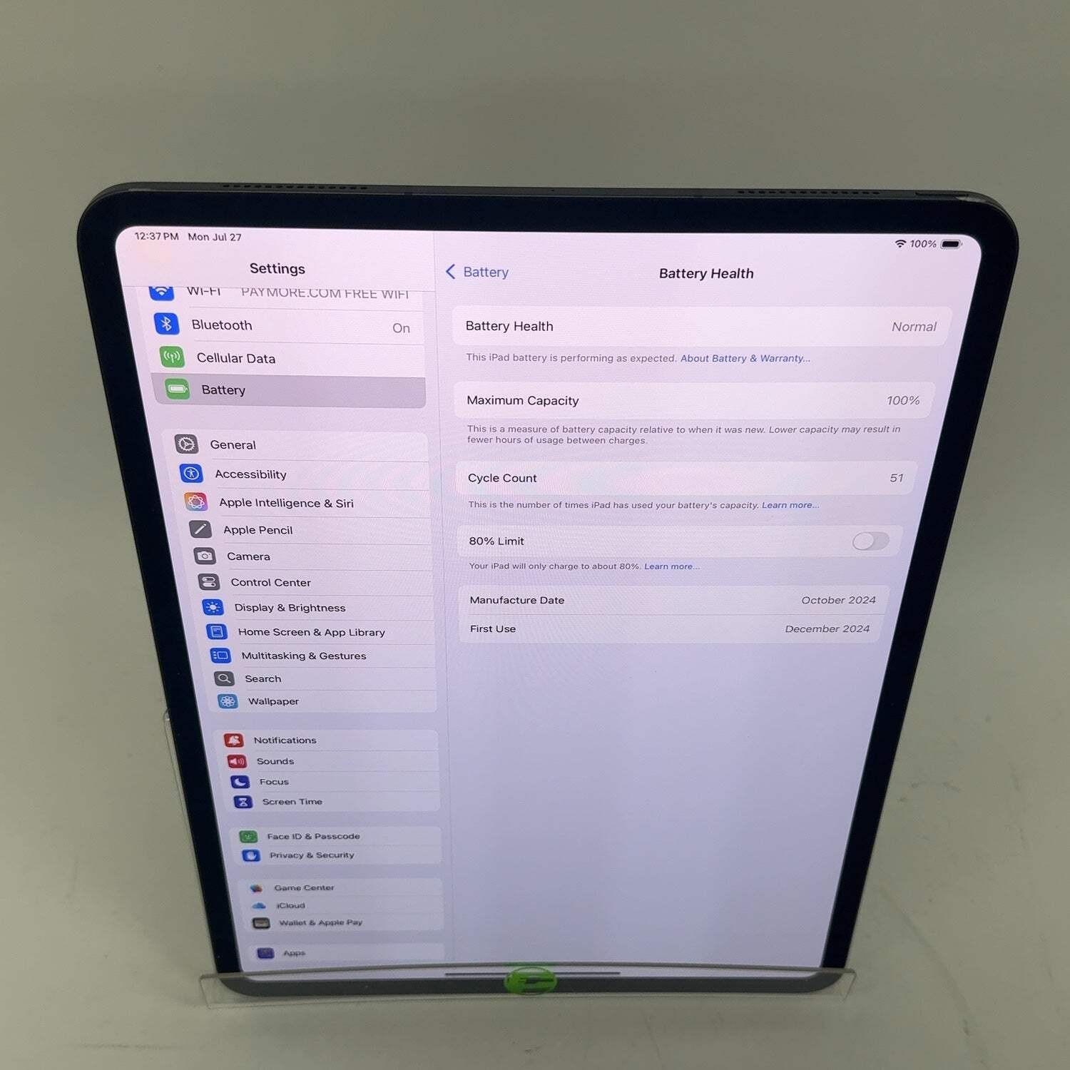 Unlocked Apple iPad Pro 13″ M4 256GB 18.7.8 Space Black MVXR3LL/A