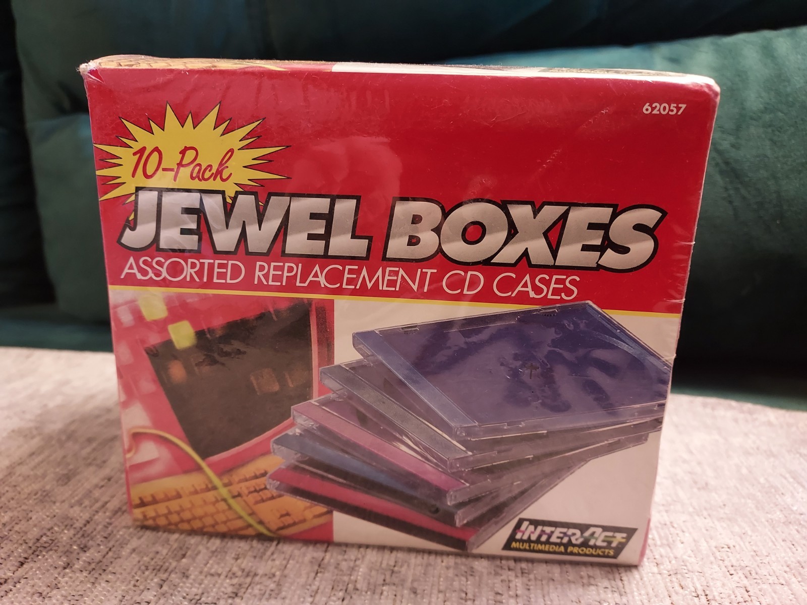 10-Pack InterAct Standard Size Color Jewel Cases for CD DVD Media Storage – New