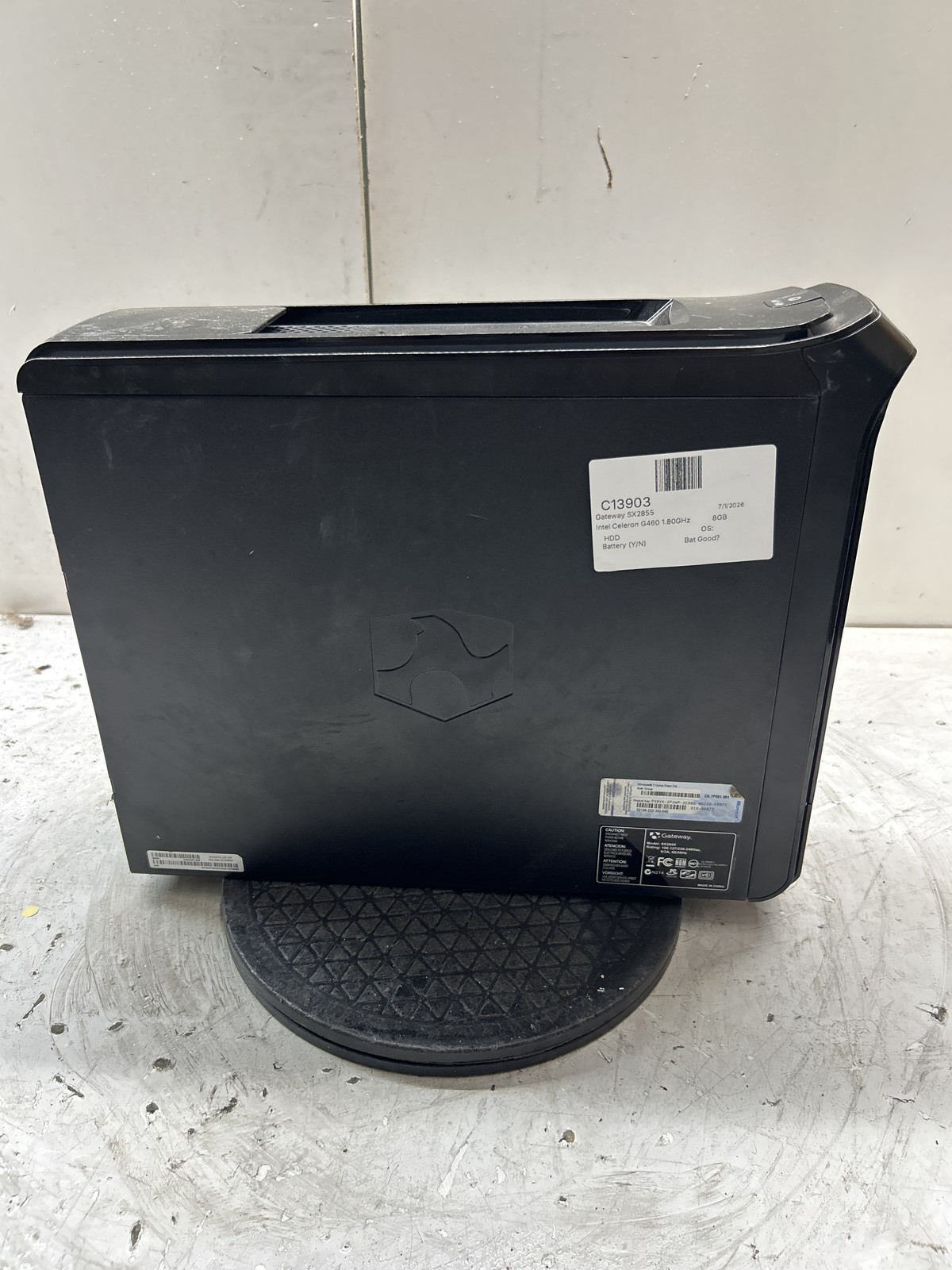 Gateway SX2855 Intel Celeron G460 1.80GHz 8GB NO HDD