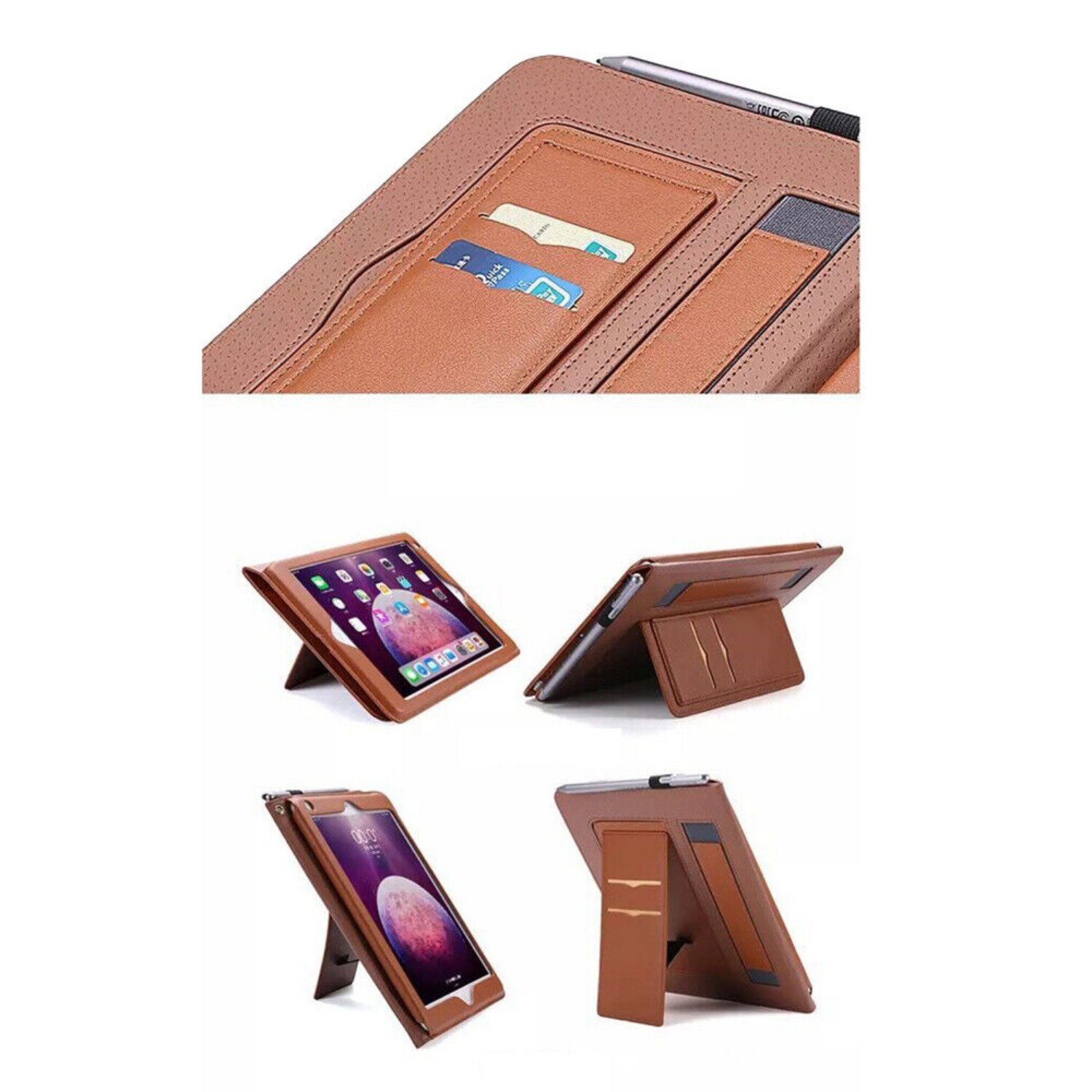 Leather Stand Case Cover For iPad Mini 1st 2nd 3rd 4th 5th 6th Gen Mini A17 Pro