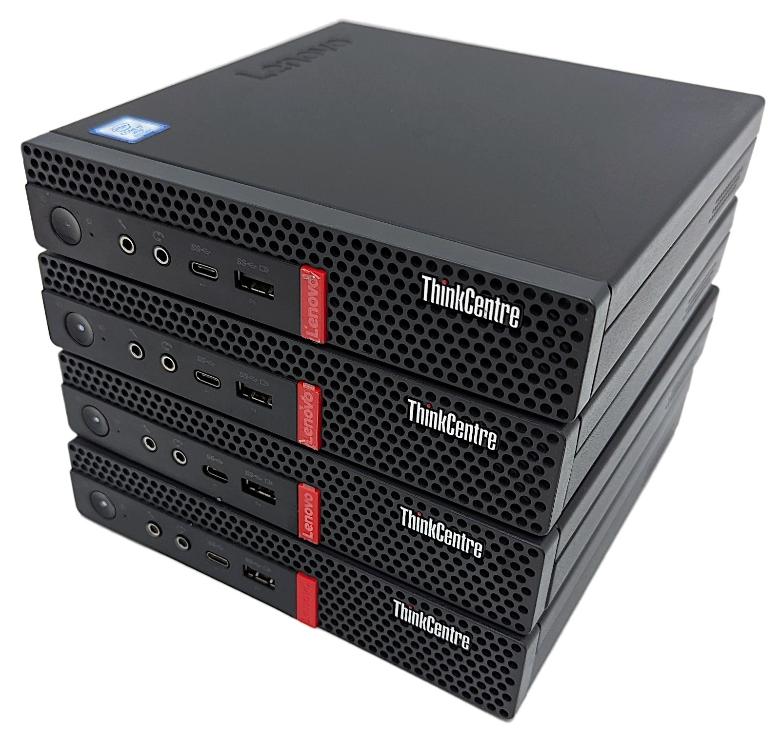 Lot of 4 Lenovo ThinkCentre M720q Tiny Desktop i5-8400T 1.70GHz 8GB RAM No Wi-Fi