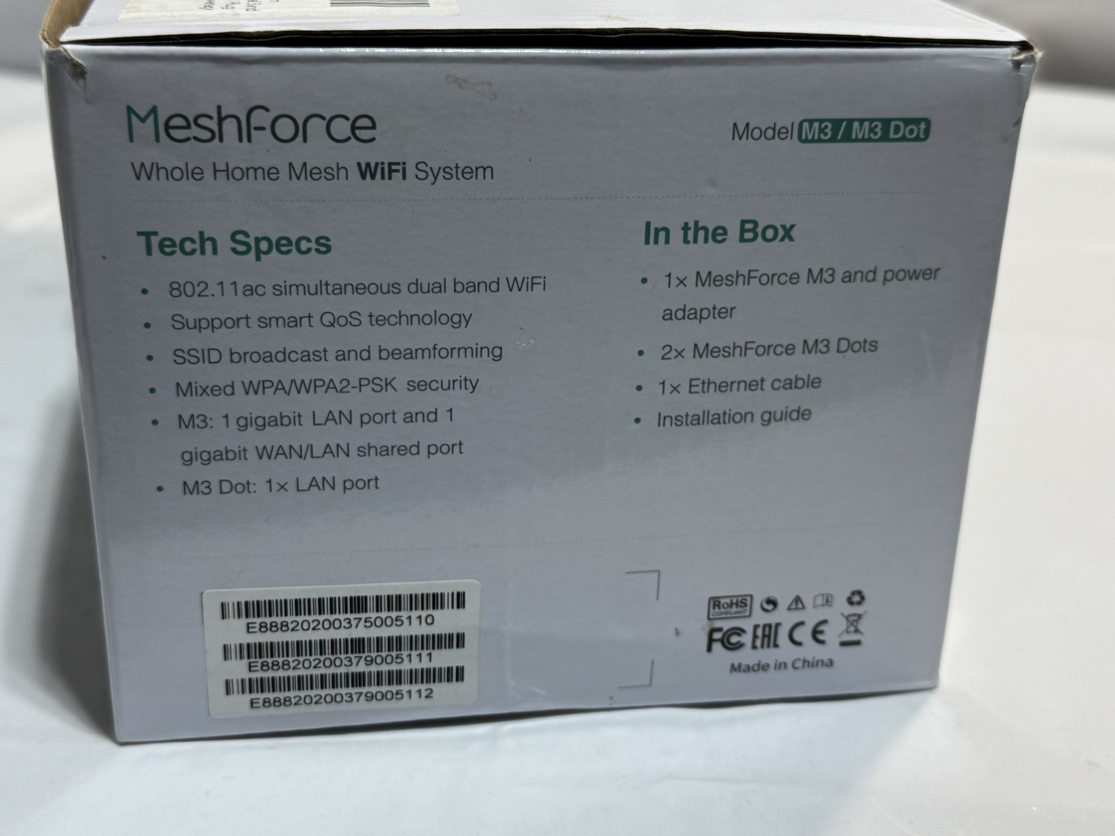 Meshforce Whole Home Mesh Wifi System M3 / M3 Dots – White
