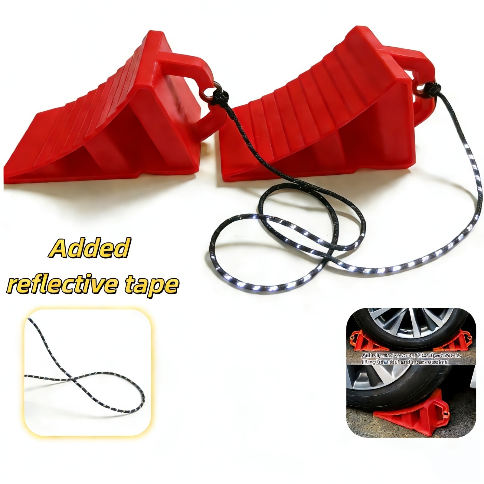 Wheel Chocks for Trailers, 2pcs/4pcs Hard Plastic RV Wheel Chocks with Handles