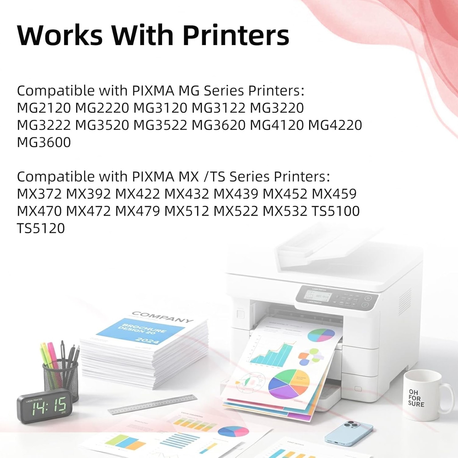 PG-240XL CL-241XL Black Tri-Color Ink Cartridge for Canon PIXMA MG3620 printer