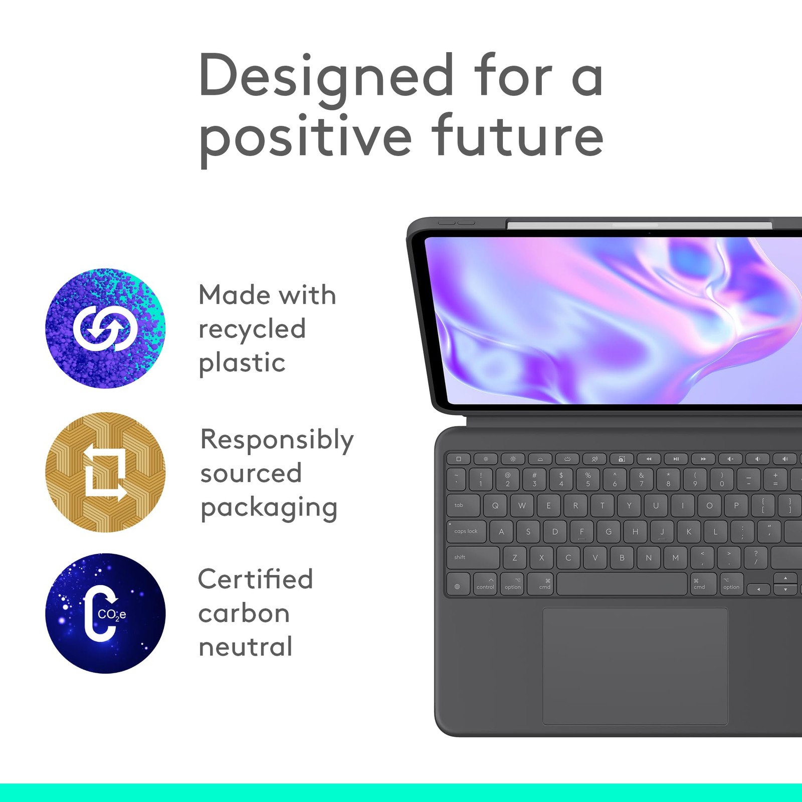 Logitech -iPad Pro 13-inch Keyboard Case with Detachable Keyboard and Trackpad