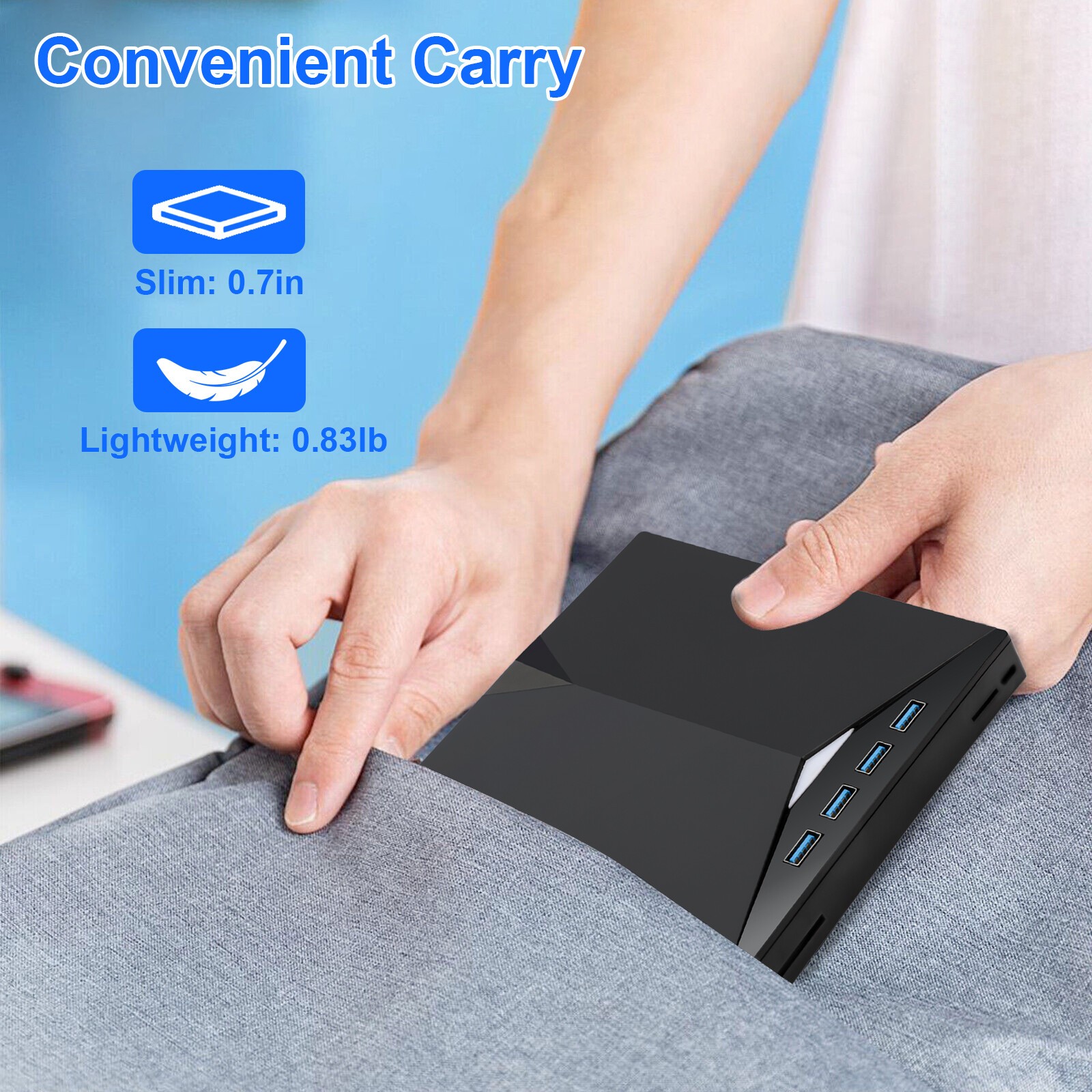 FOR PC Laptop Windows 11 10 External CD DVD Drive USB 3.0 Writer Burner Player