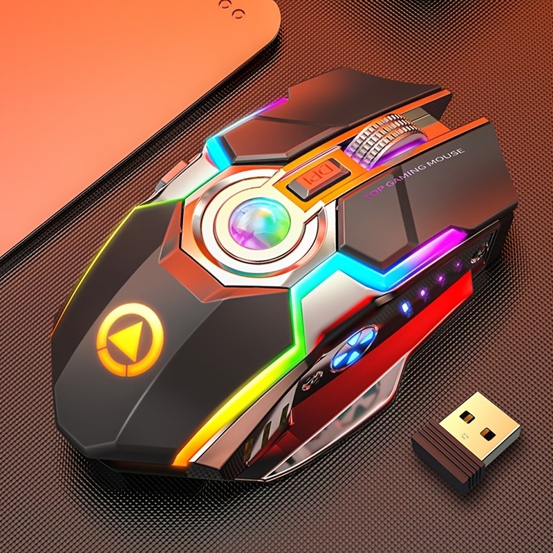 Rechargeable Wireless Mouse Silent, Ergonomic Optical Gaming Office Computer
