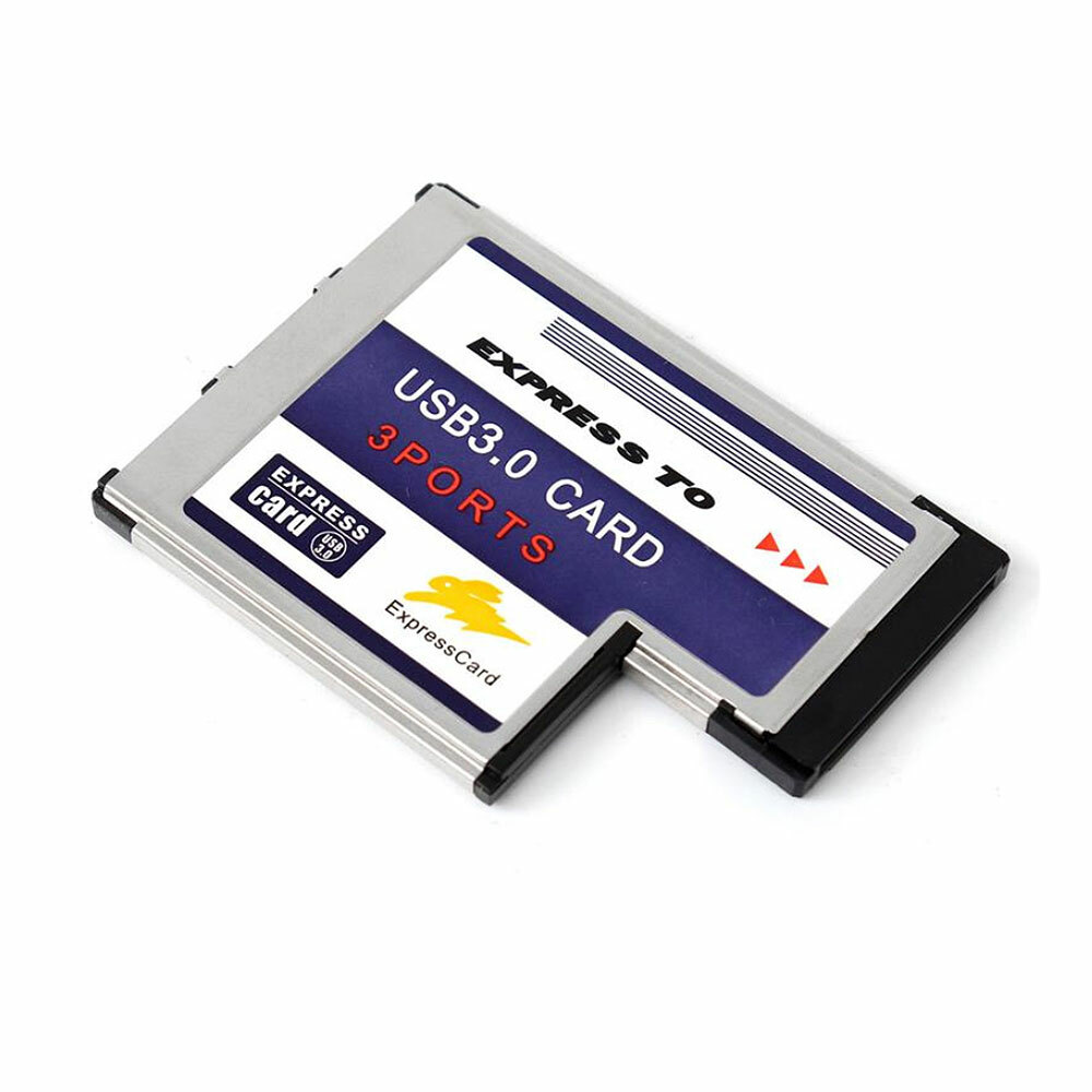 USB 3.0 54mm 3 Port Express Card Adapter Expresscard for Laptop