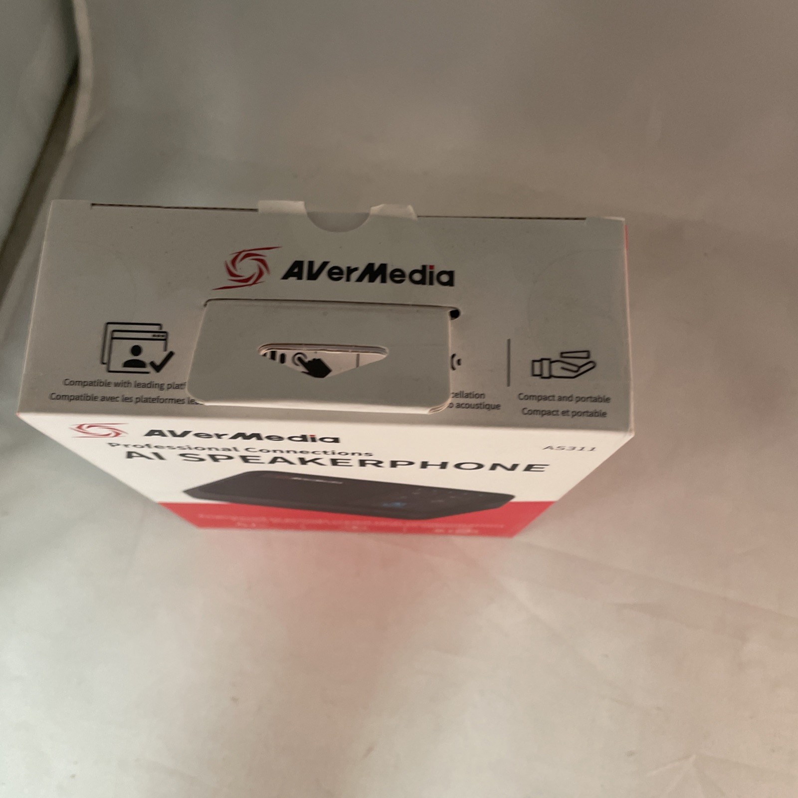 AVerMedia AI Speakerphone AI-Powered Noise Suppression, USB Plug and Play AS311