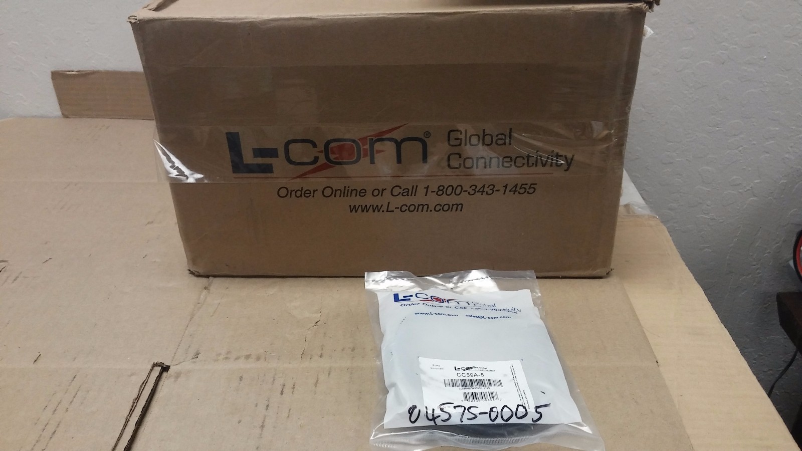 L-COM CC59A-5 BNC Male Male 5 ft RG59A Coaxial Cable