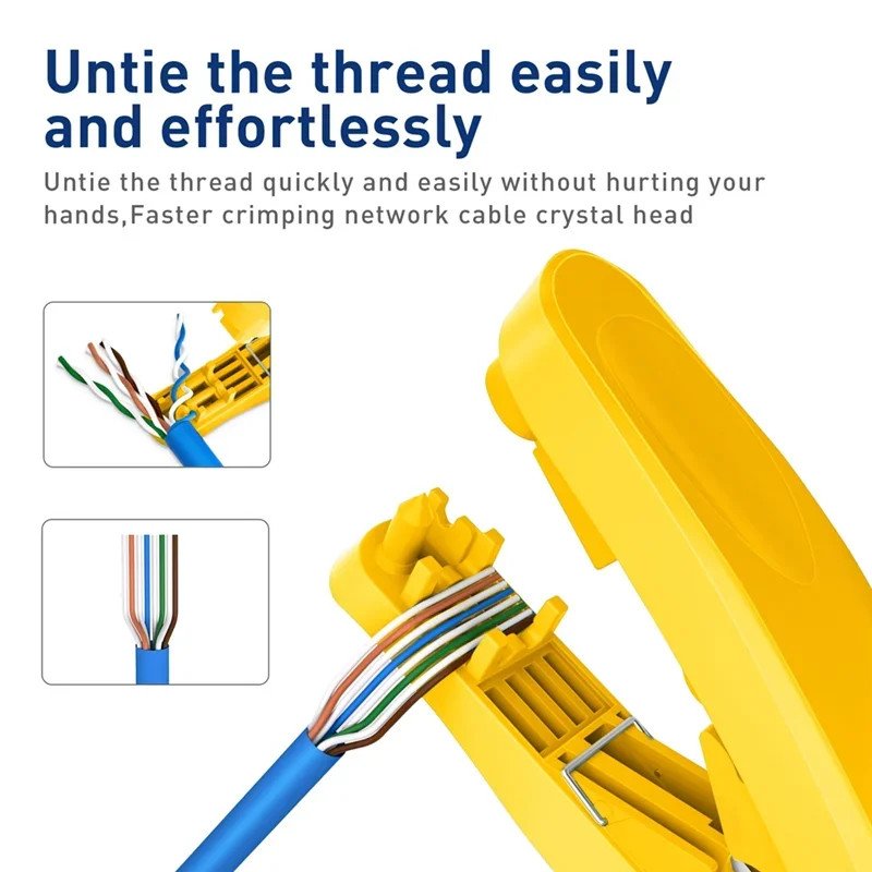 4-In-1 RJ45 Network Cable Tool With Cutting,Stripping,Untangling, And