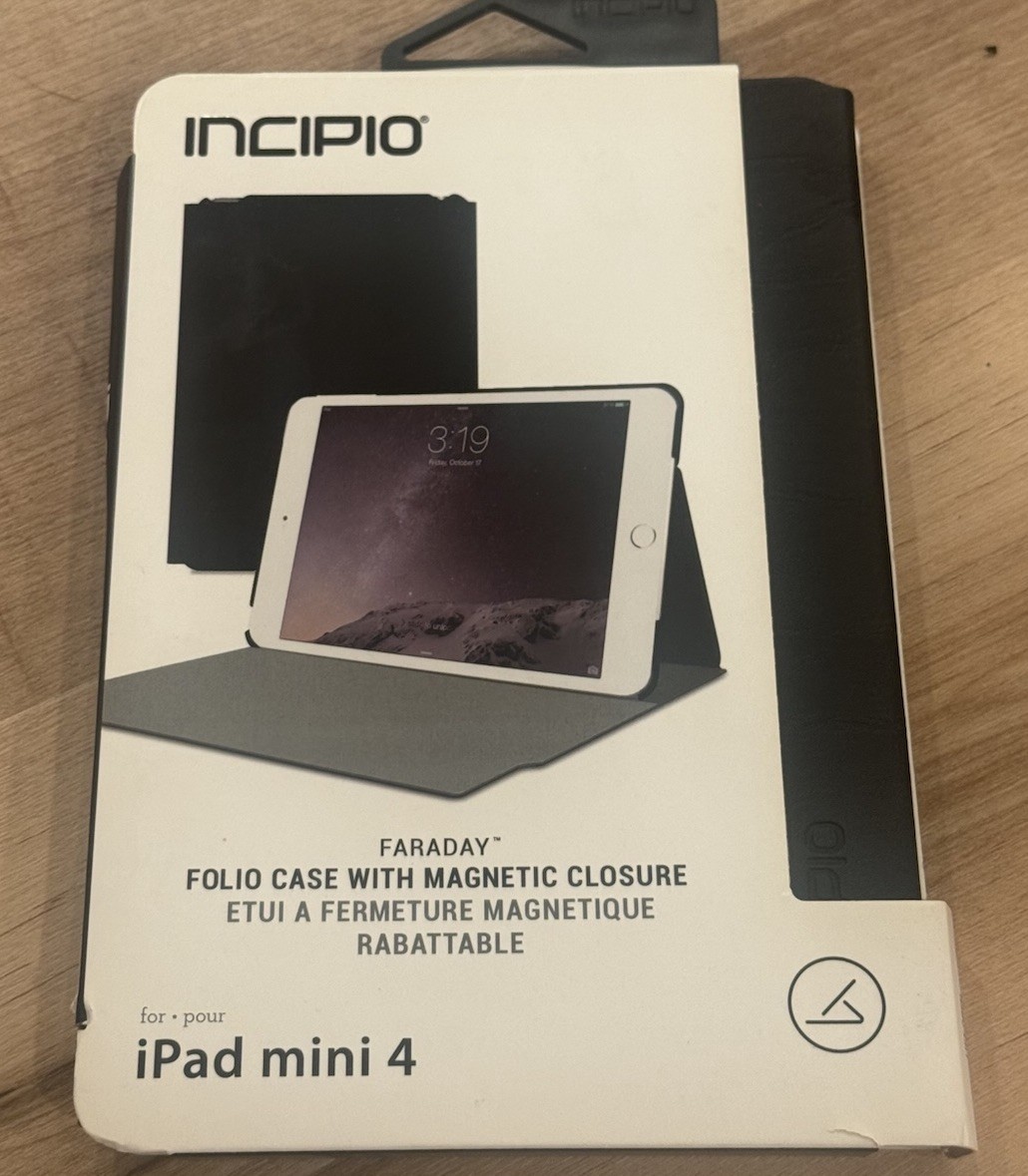 INCIPIO Faraday Folio Case with Magnetic Closure Stylus Included NEW