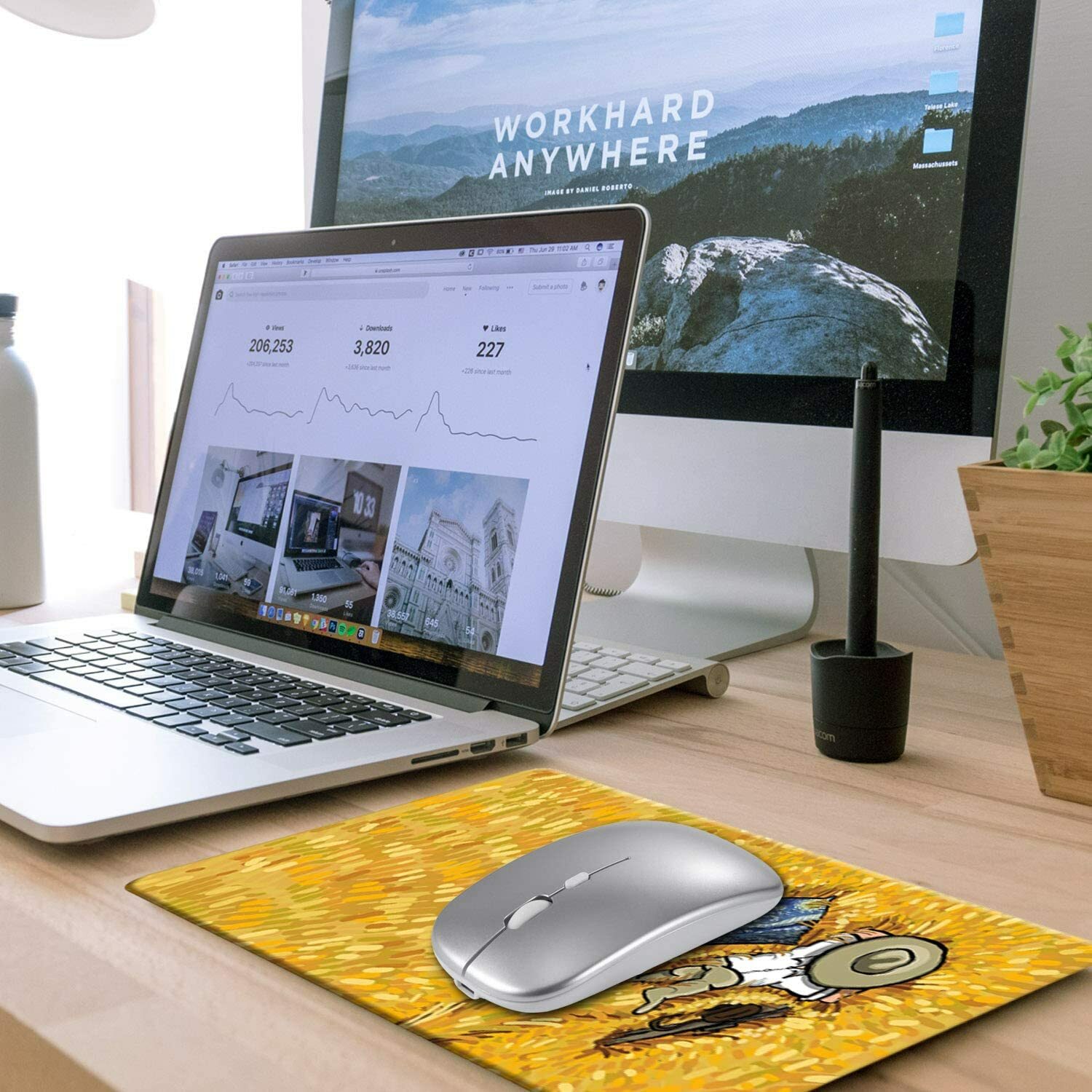 A-SUB Sublimation Mouse Pads 60 Pcs 240x200x2mm Blank White Gaming Mouse Pads
