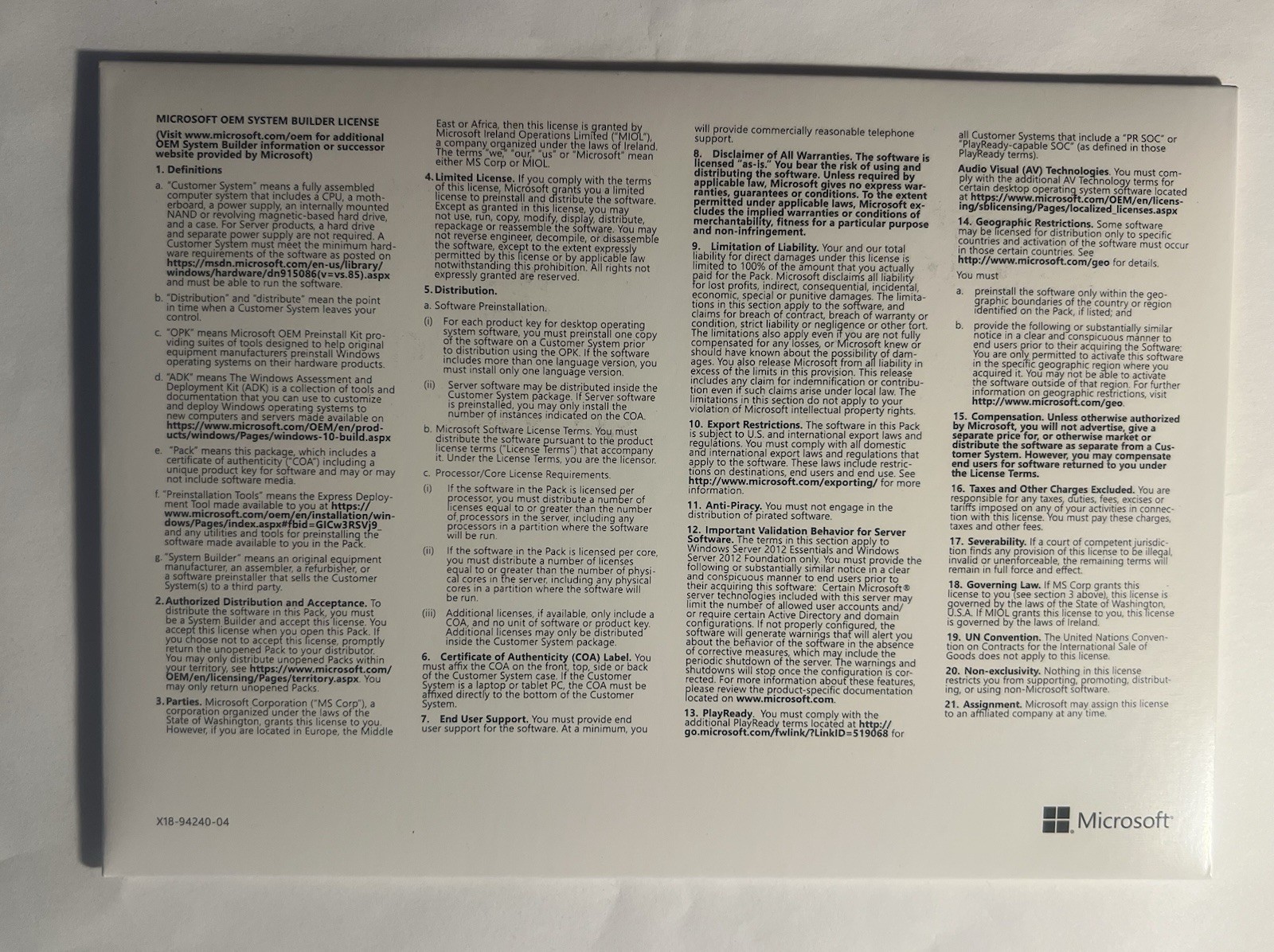 Microsoft Windows Server 2022 Datacenter 24 Core + Key